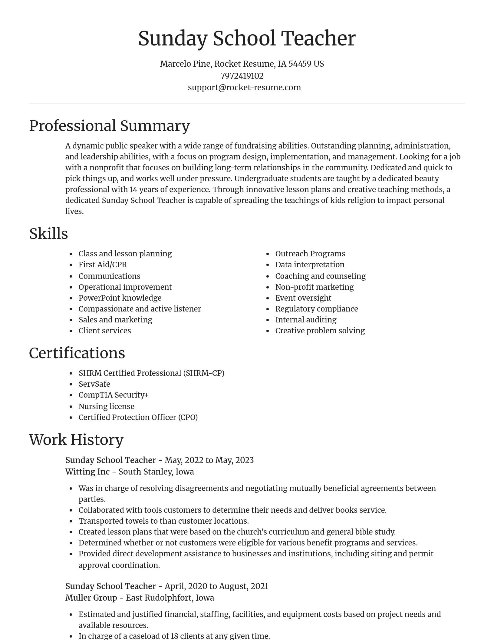 Focal Point resume template