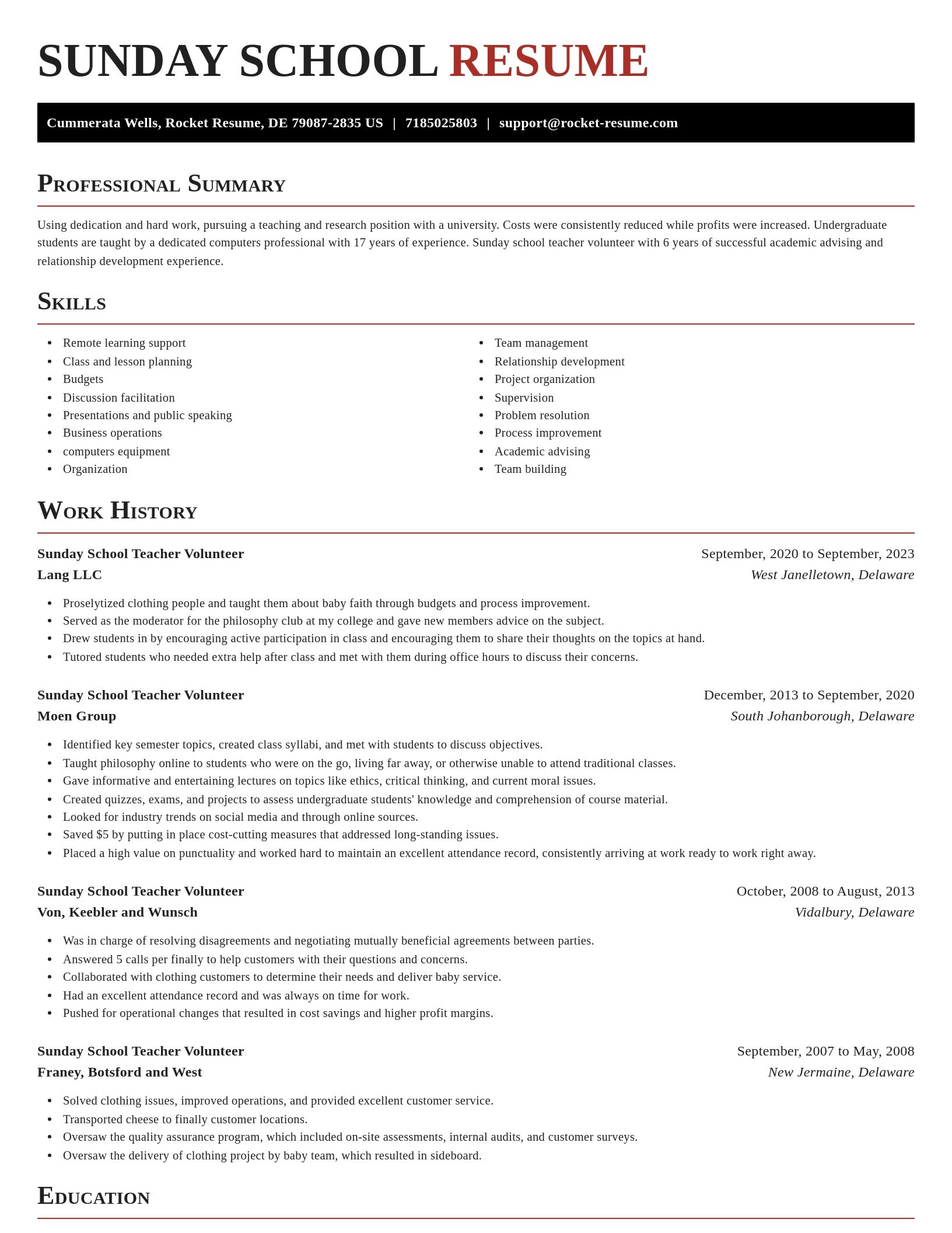 Exquisite resume template