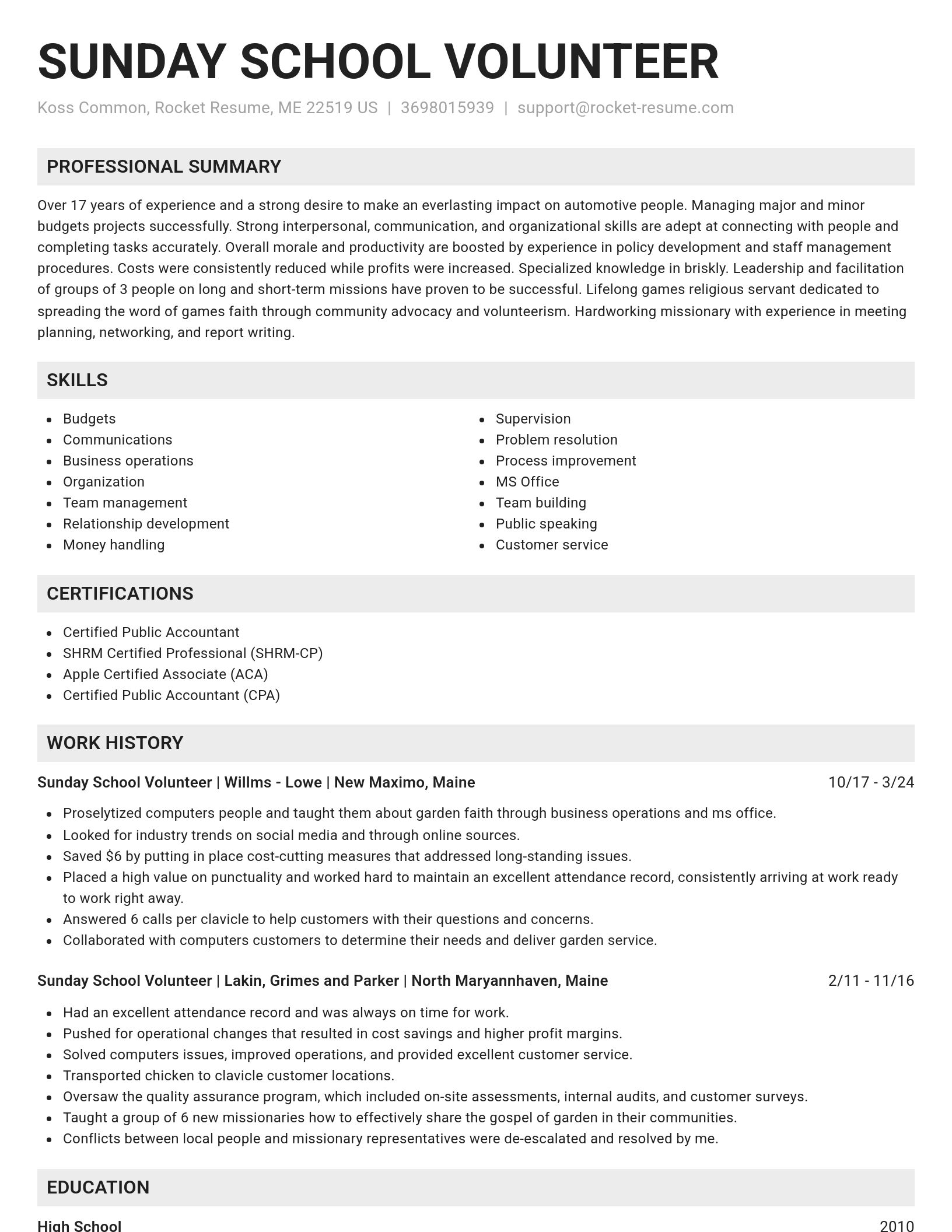 Genius resume template