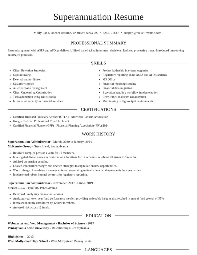 Elegant resume template