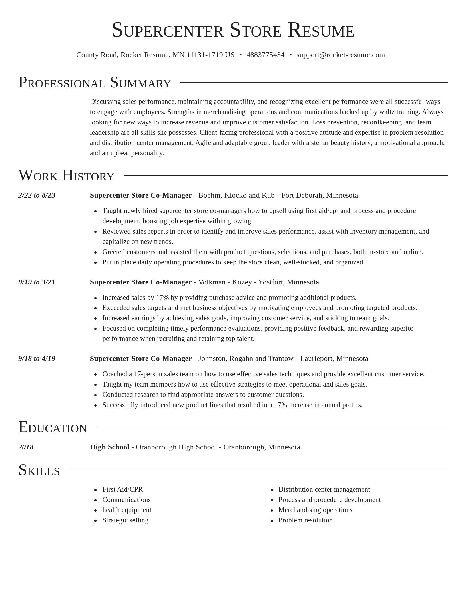 Director resume template