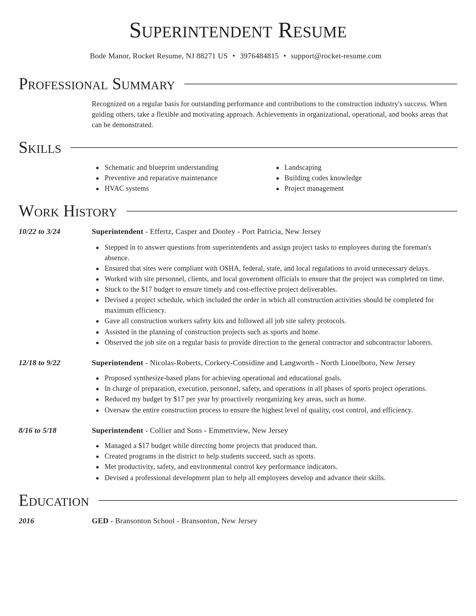 Director resume template