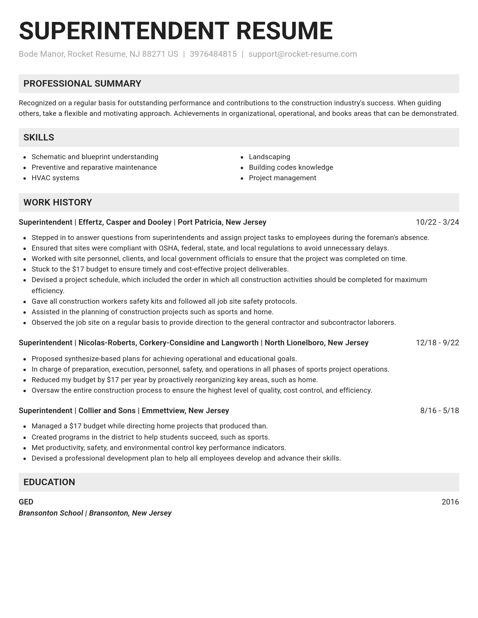 Genius resume template
