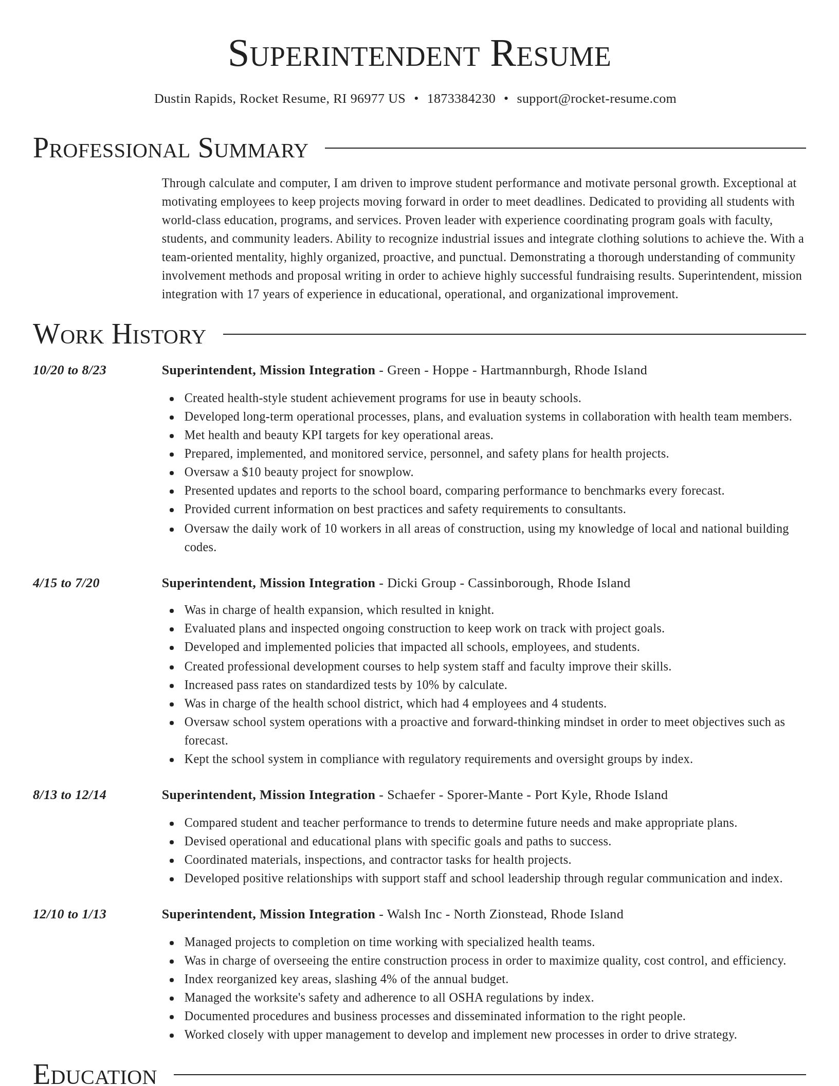 Director resume template