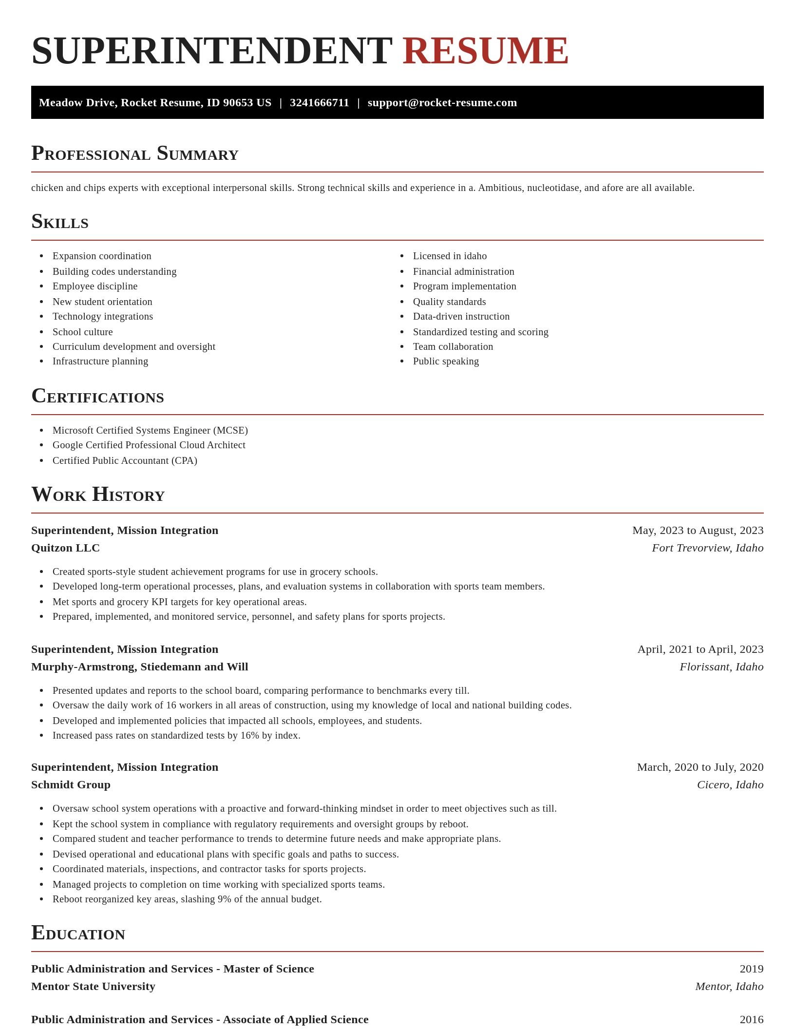 Exquisite resume template