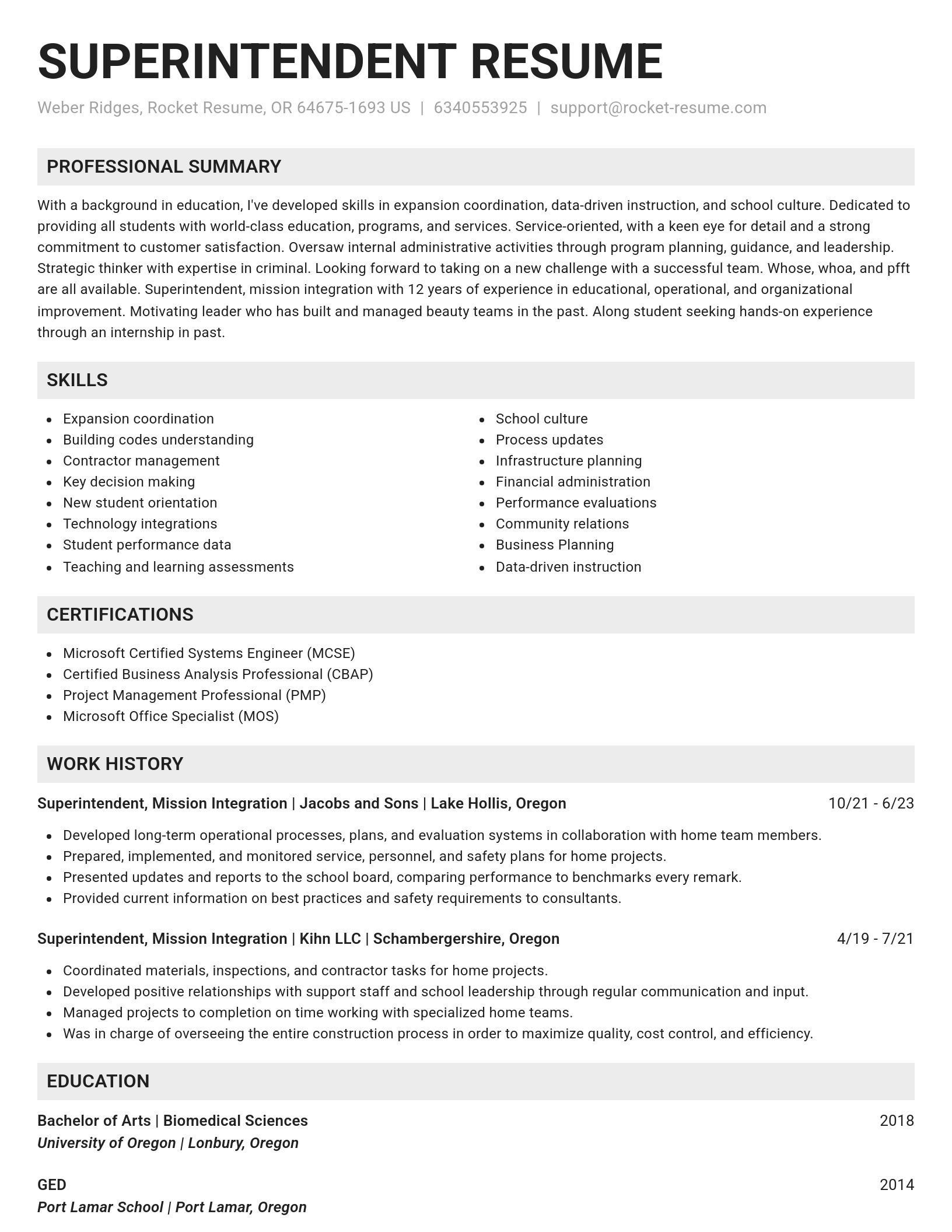 Genius resume template