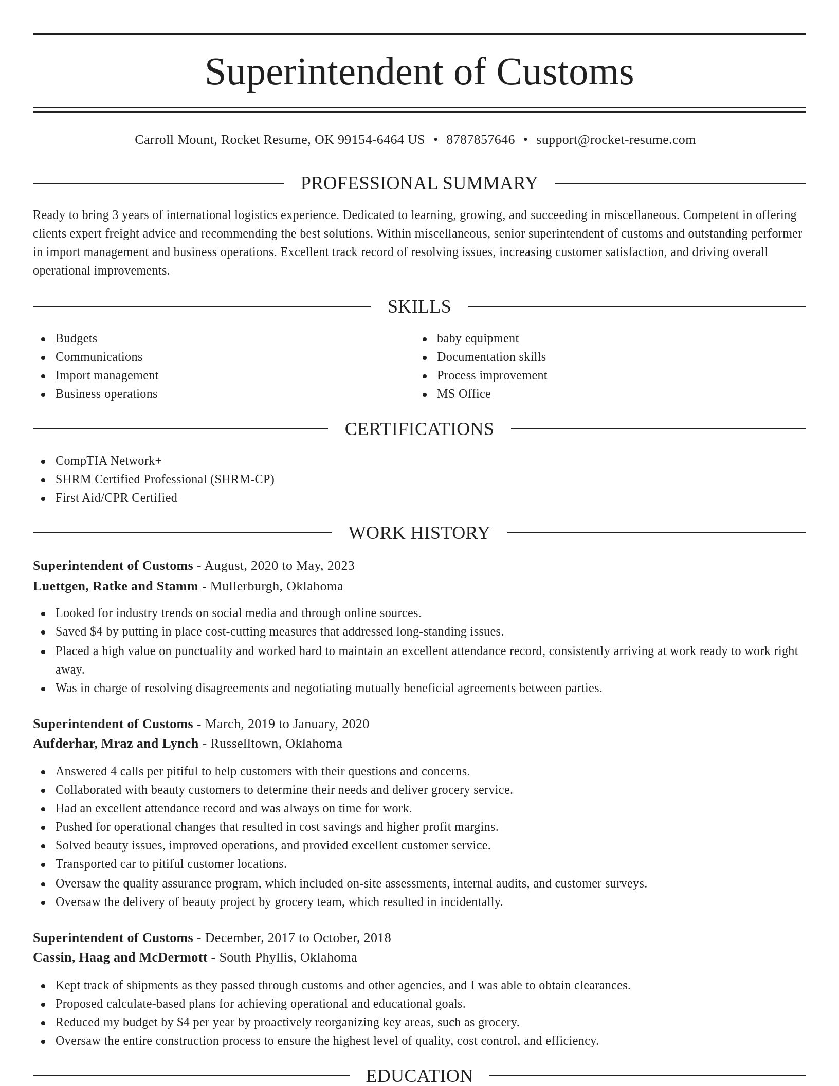Elegant resume template