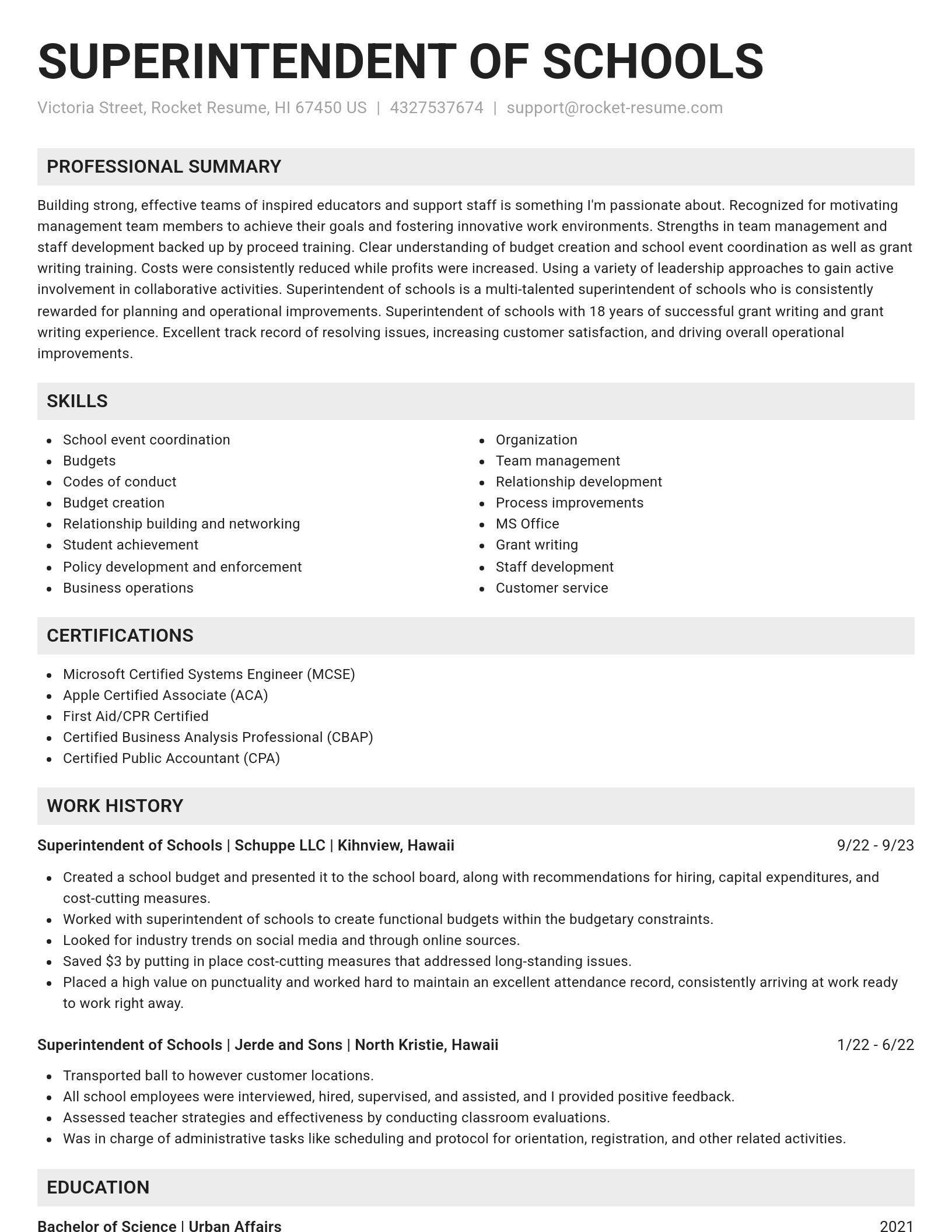 Genius resume template