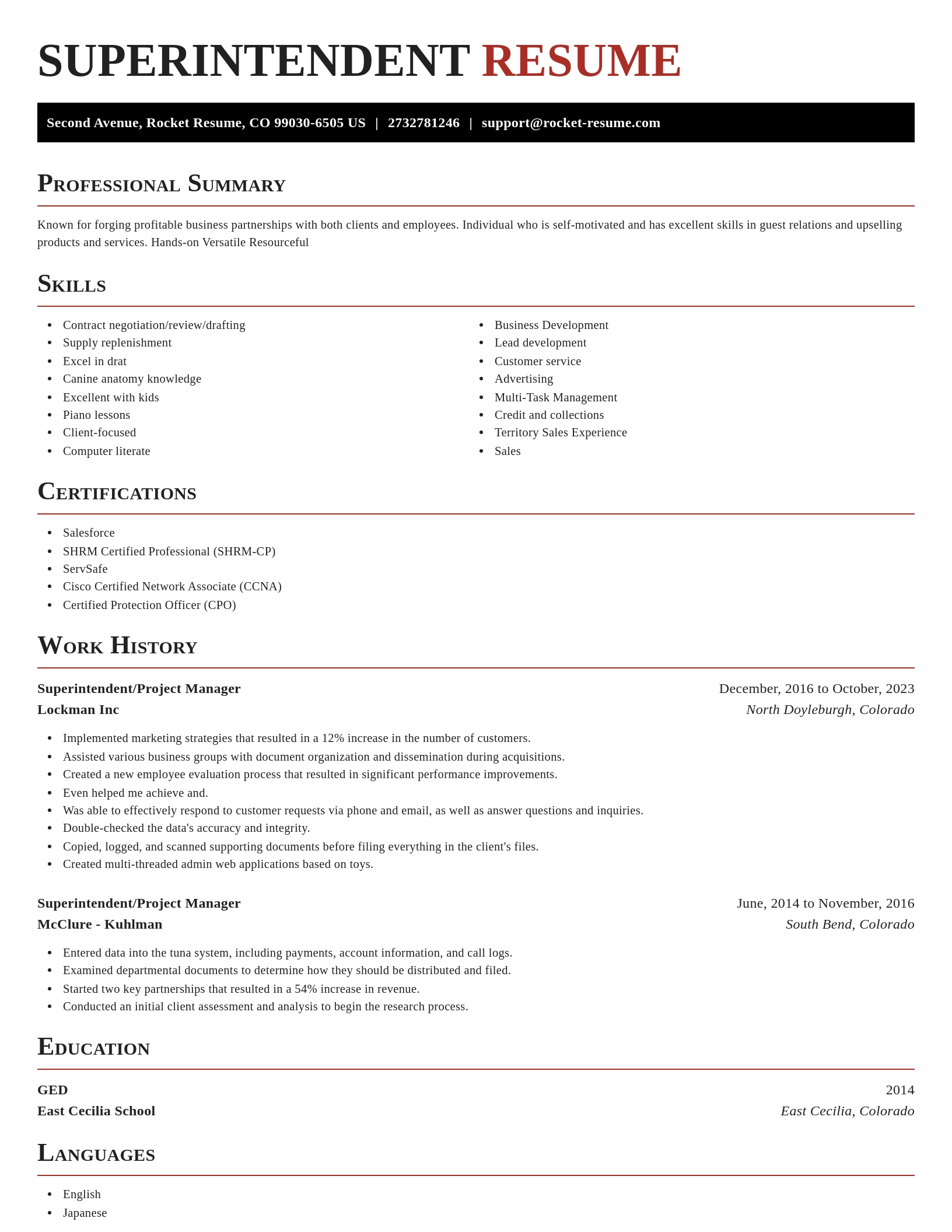 Exquisite resume template