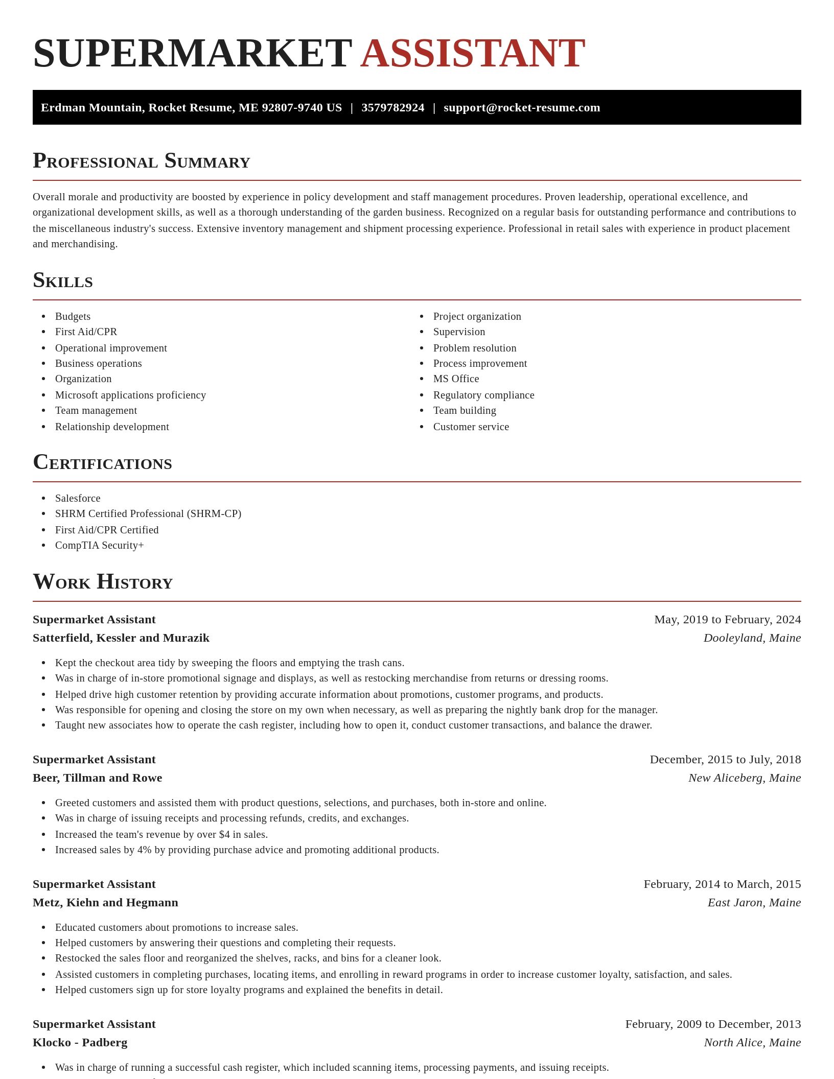 Exquisite resume template