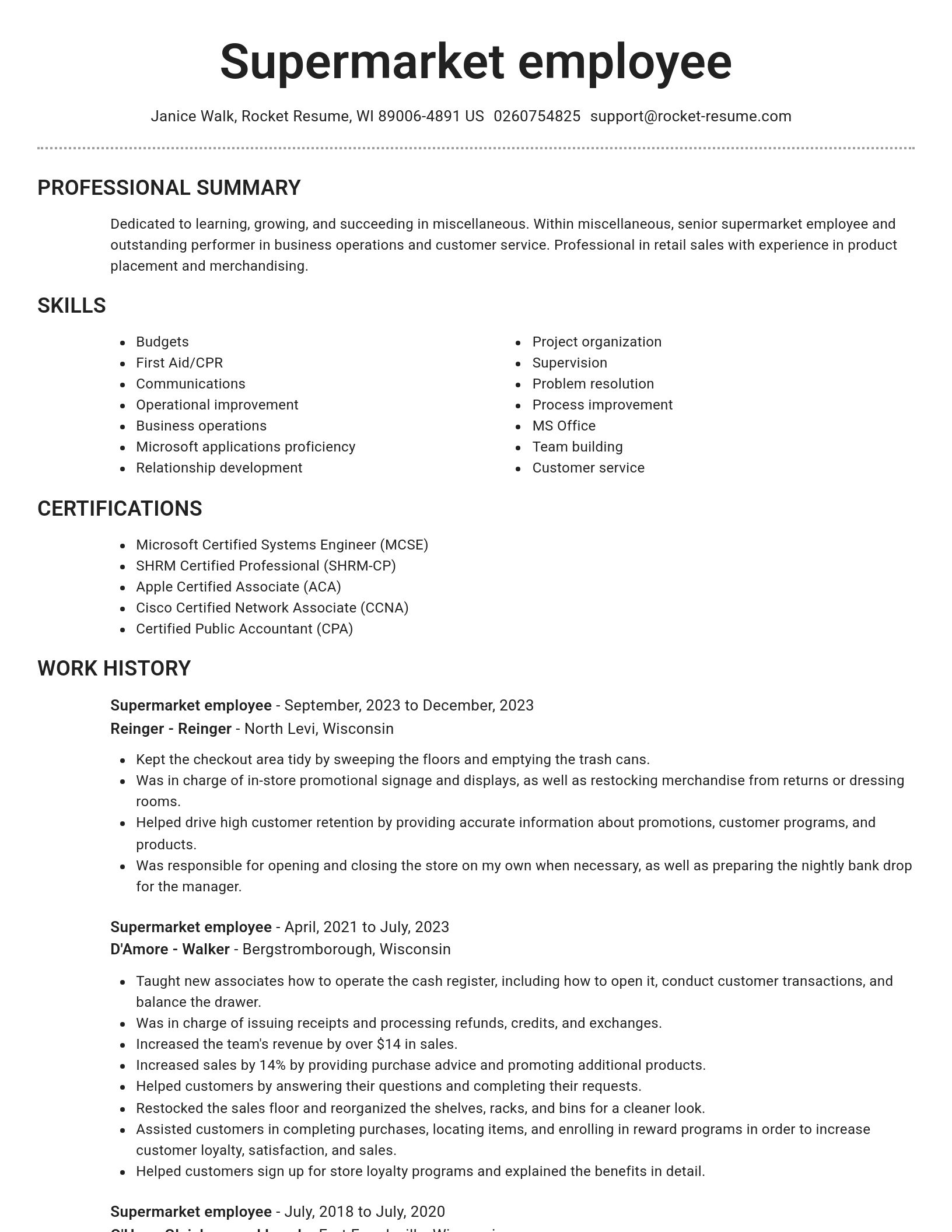 Brilliant resume template