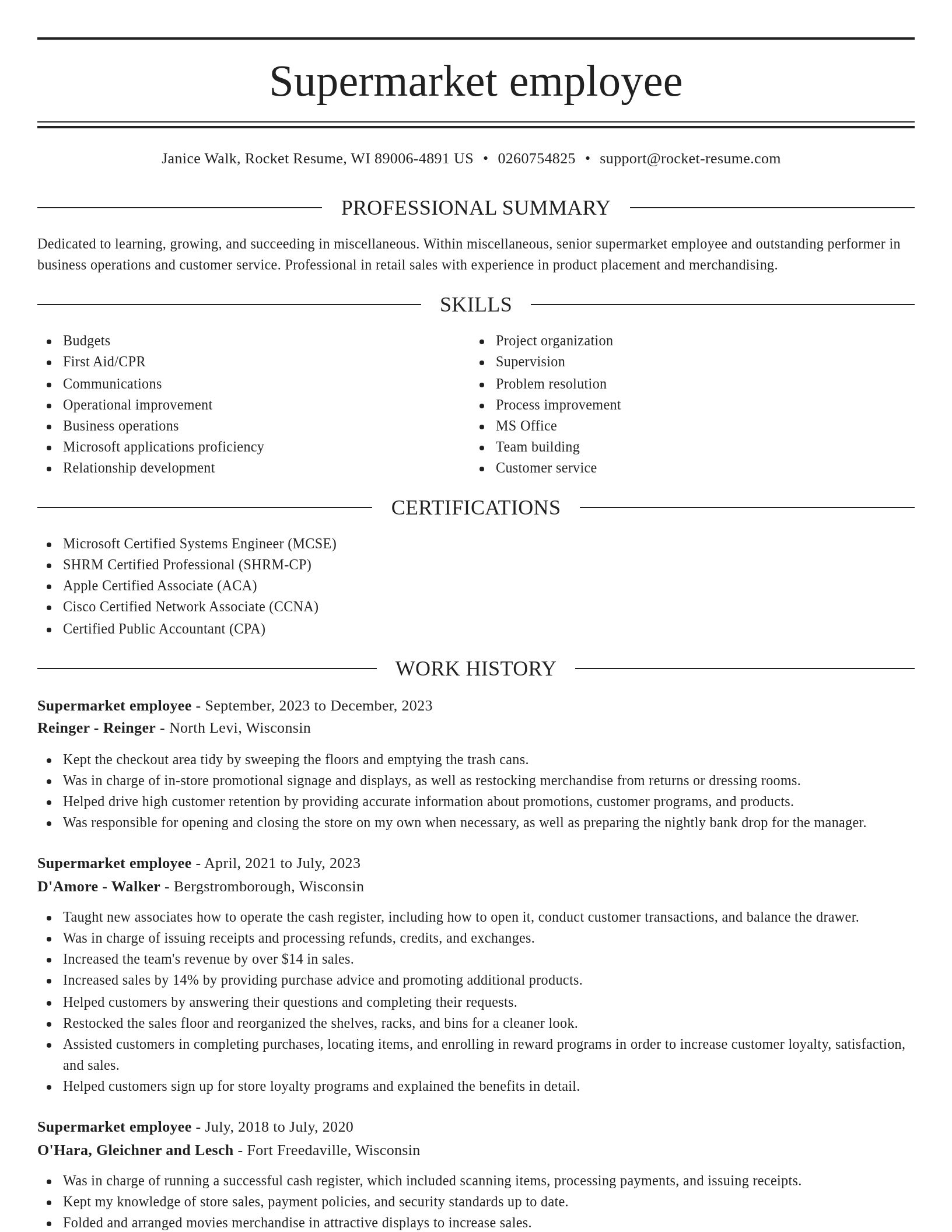Elegant resume template