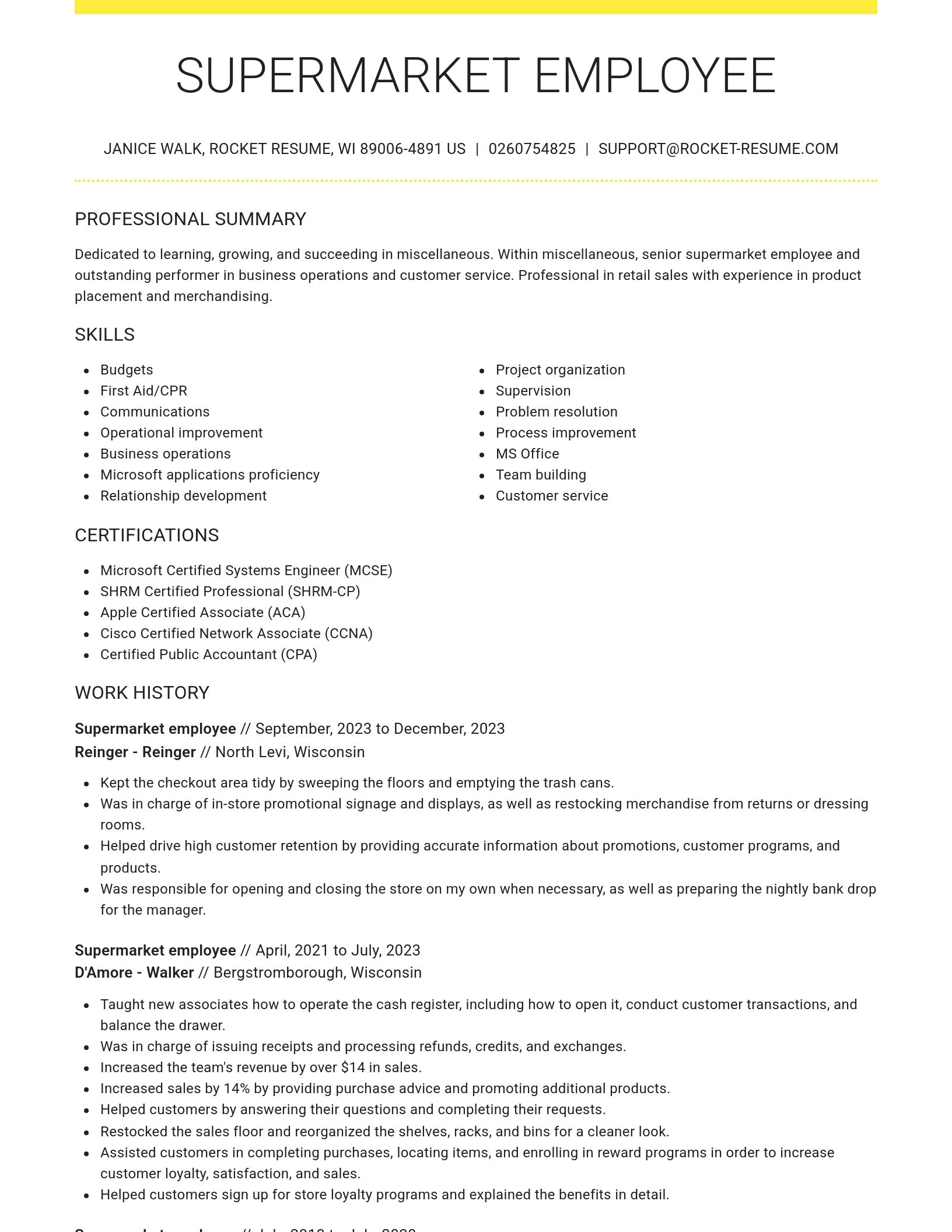 Grand resume template