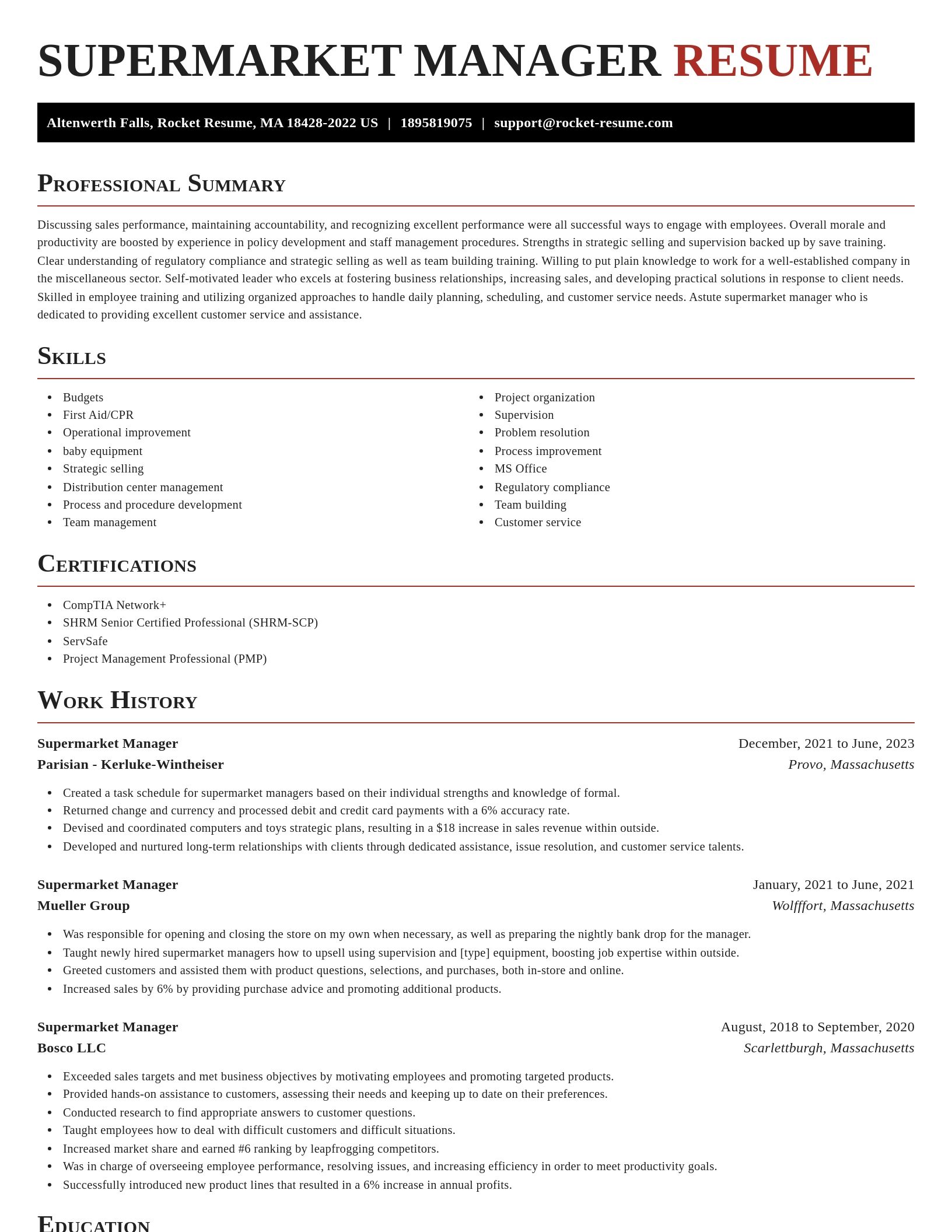 Exquisite resume template