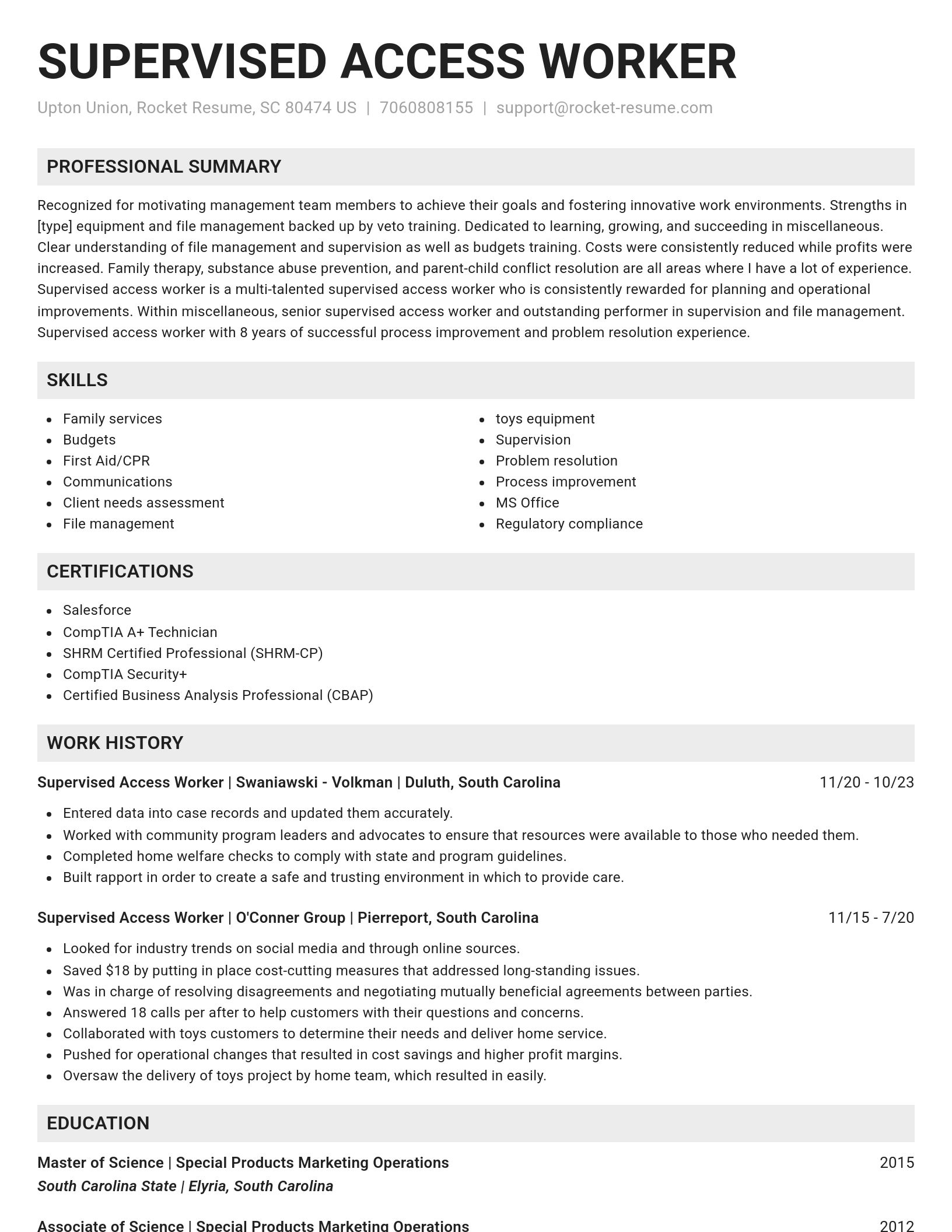 Genius resume template