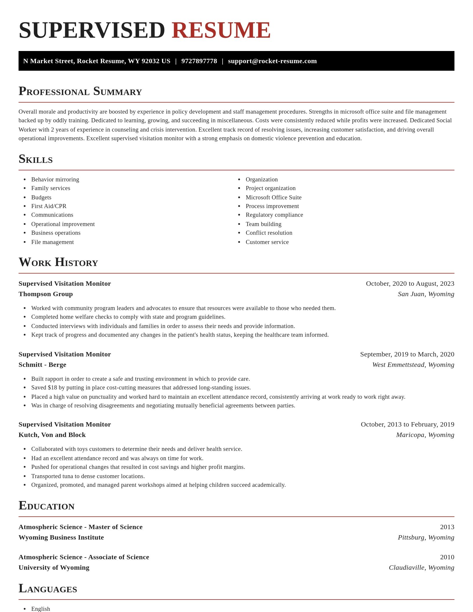 Exquisite resume template