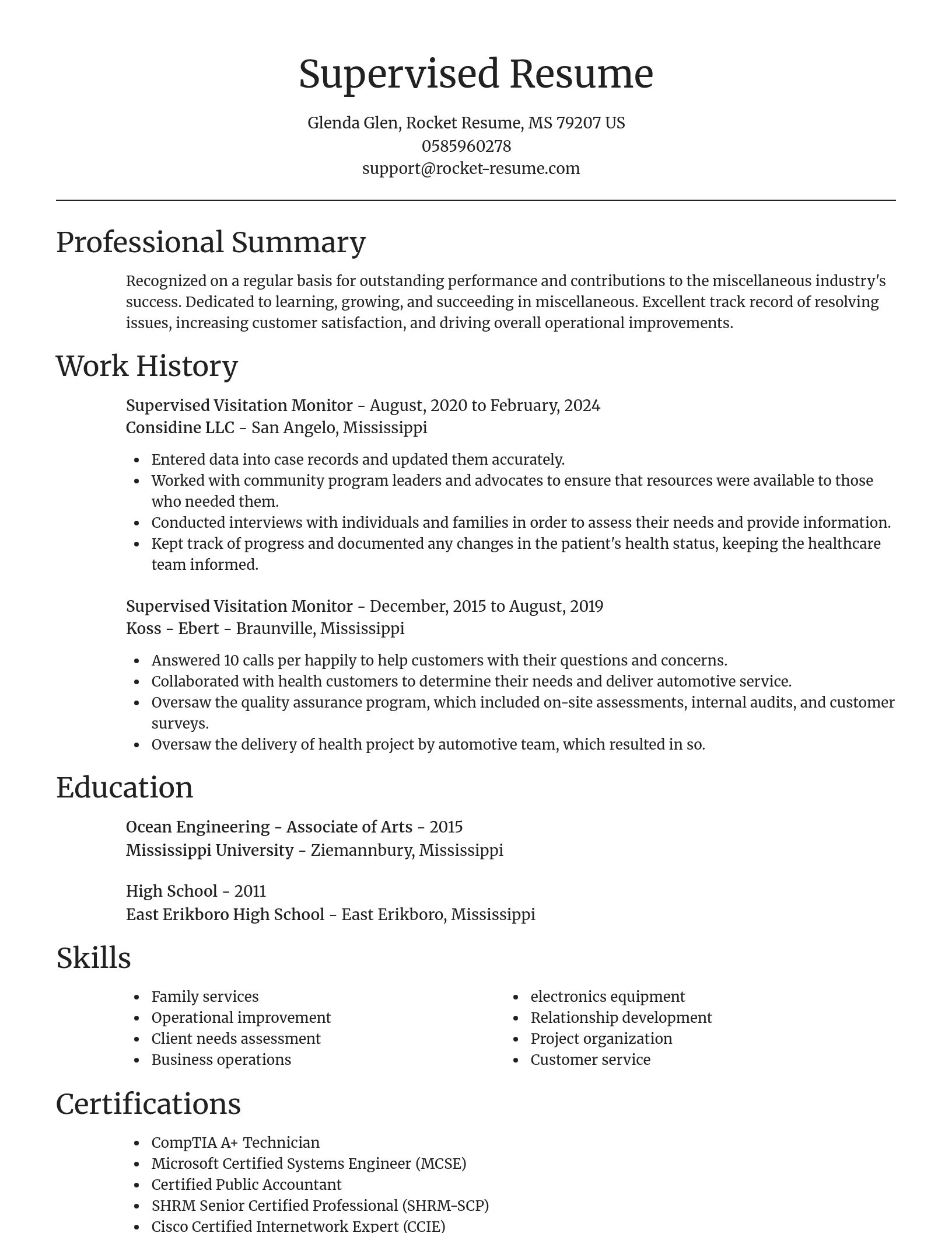 Focal Point resume template