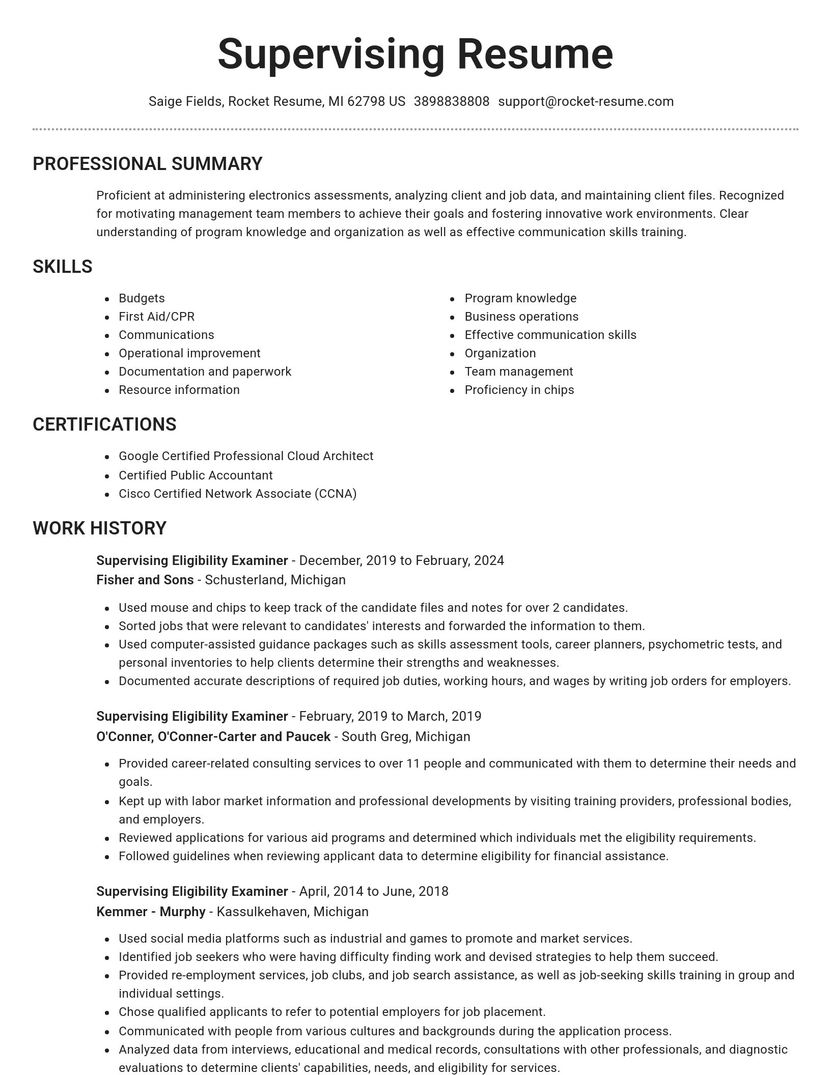 Brilliant resume template