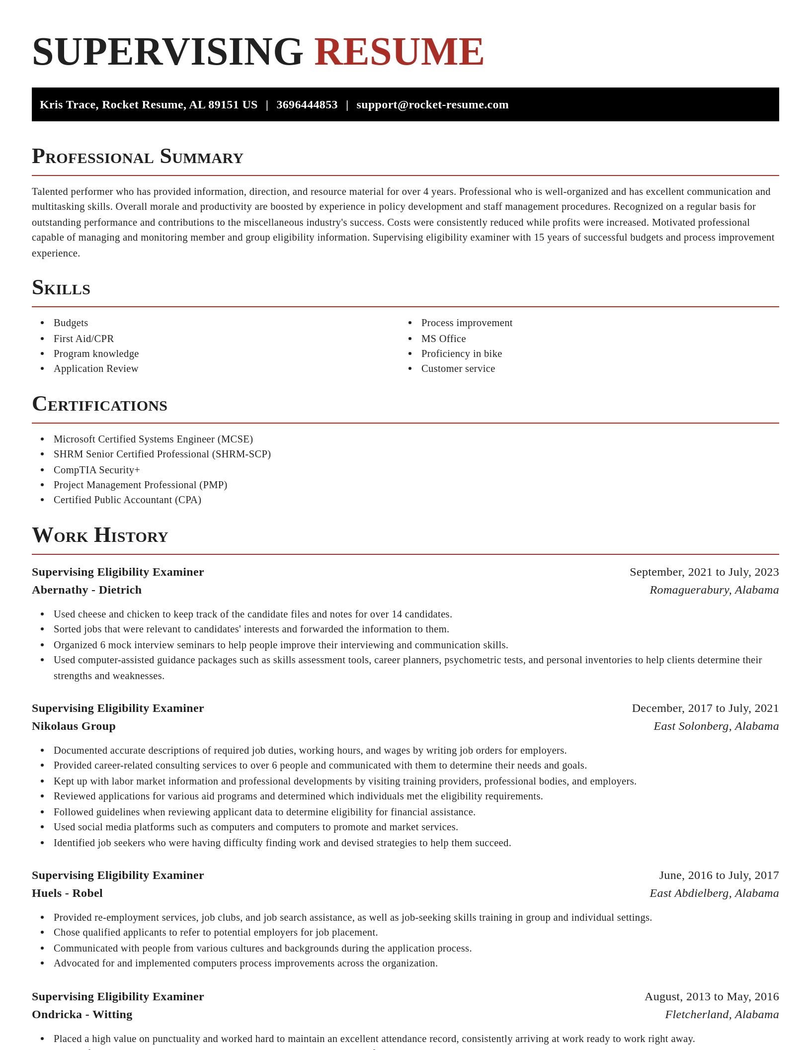 Exquisite resume template