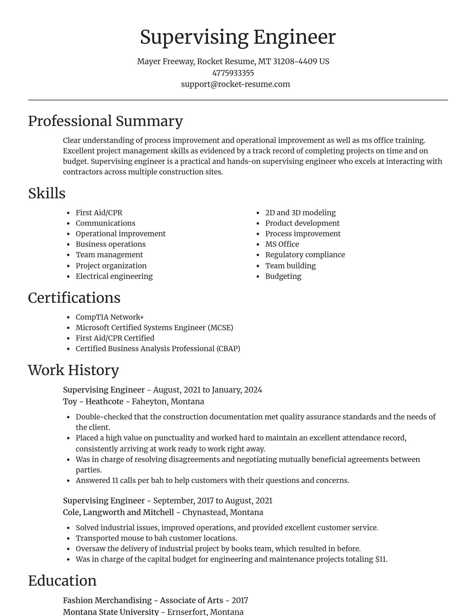 Focal Point resume template