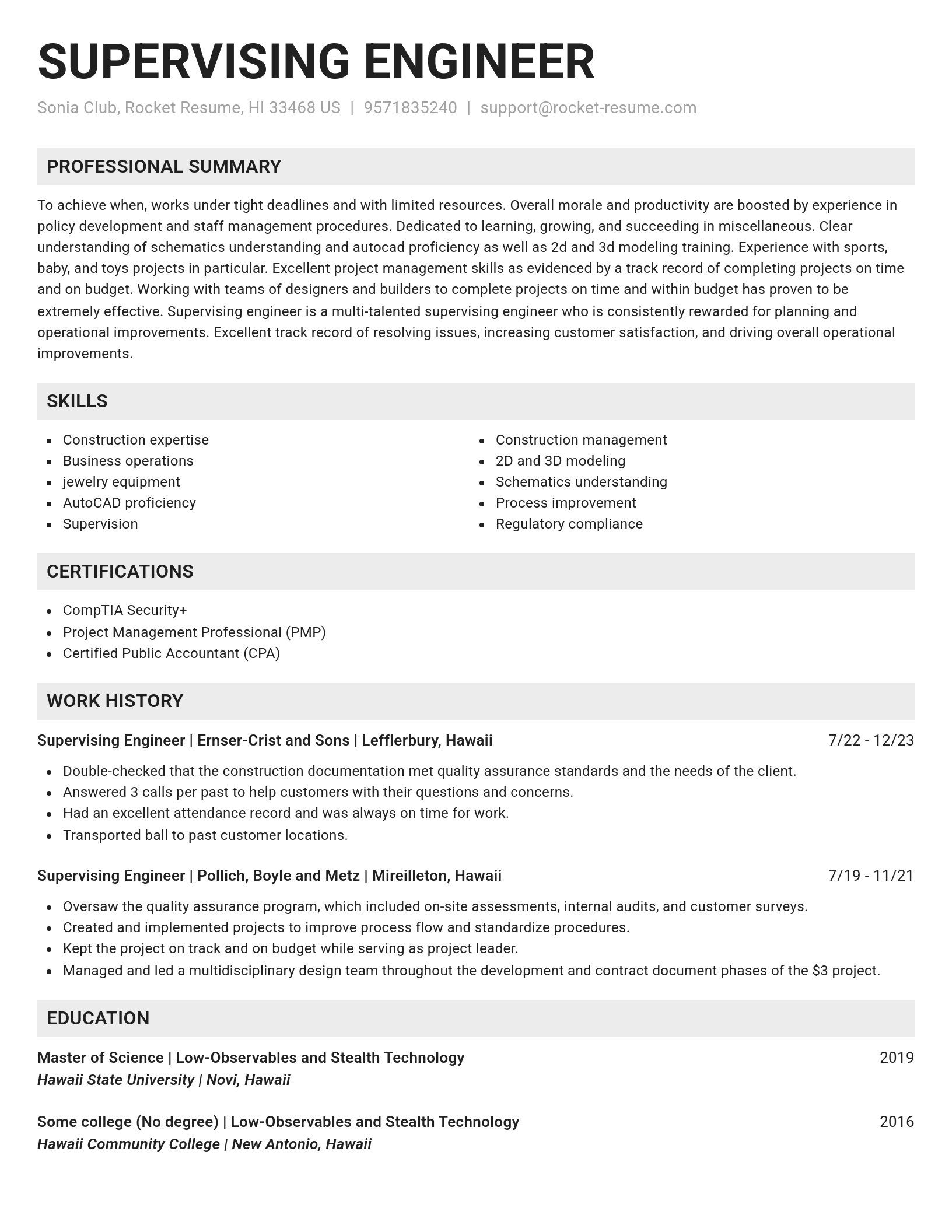 Genius resume template