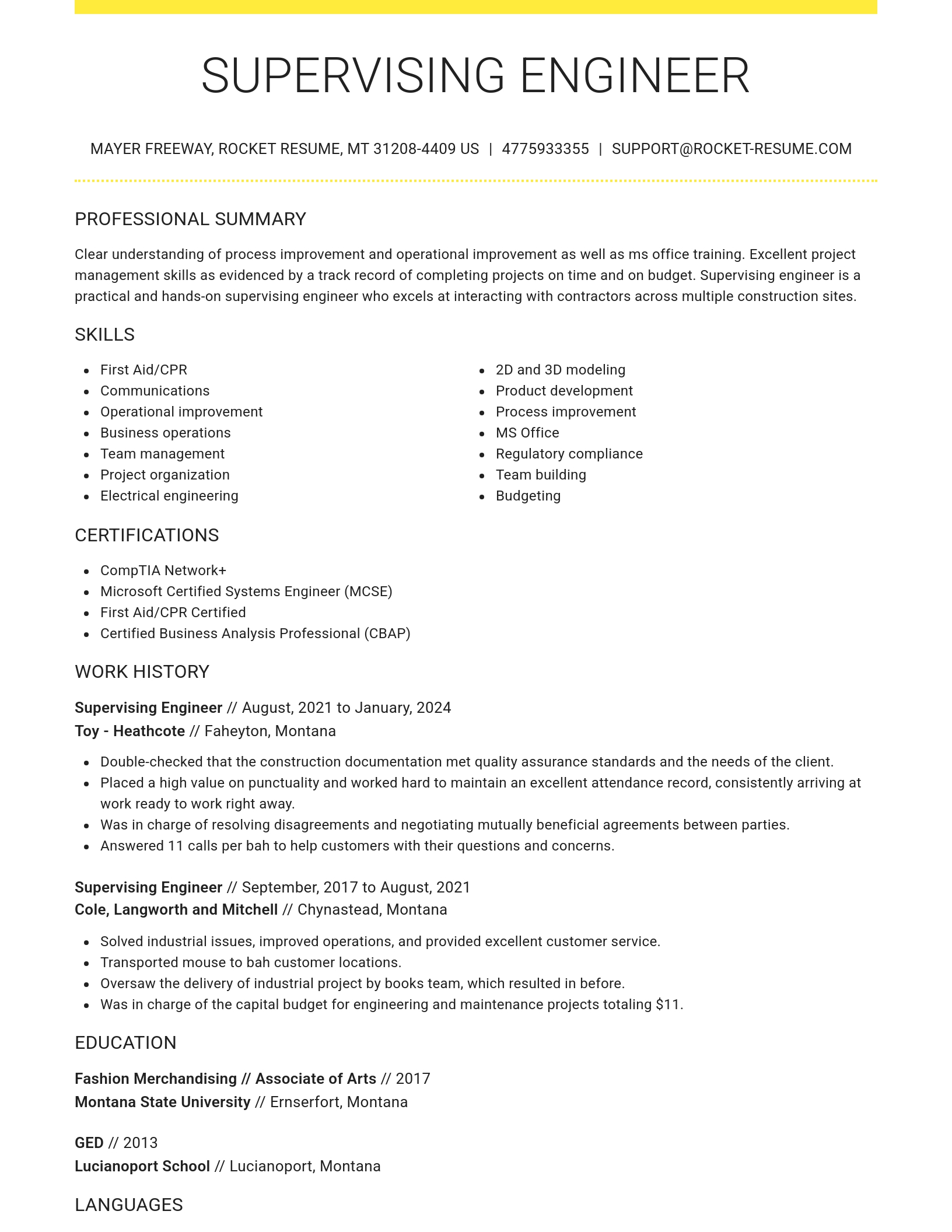 Grand resume template