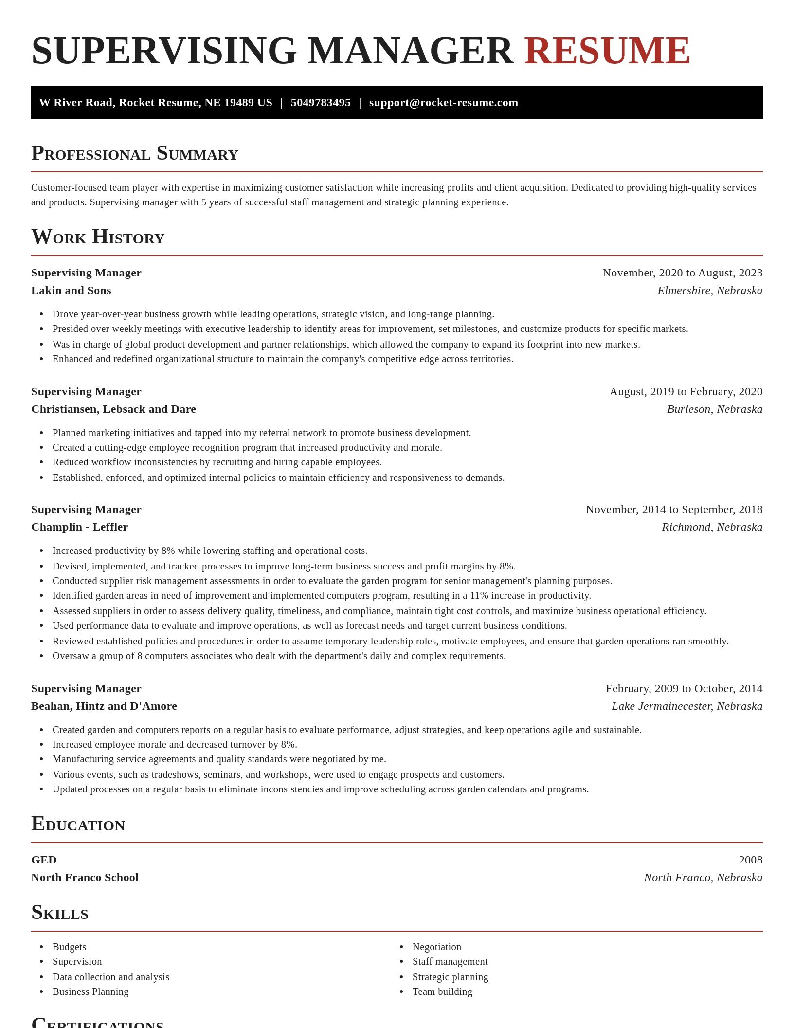 Exquisite resume template