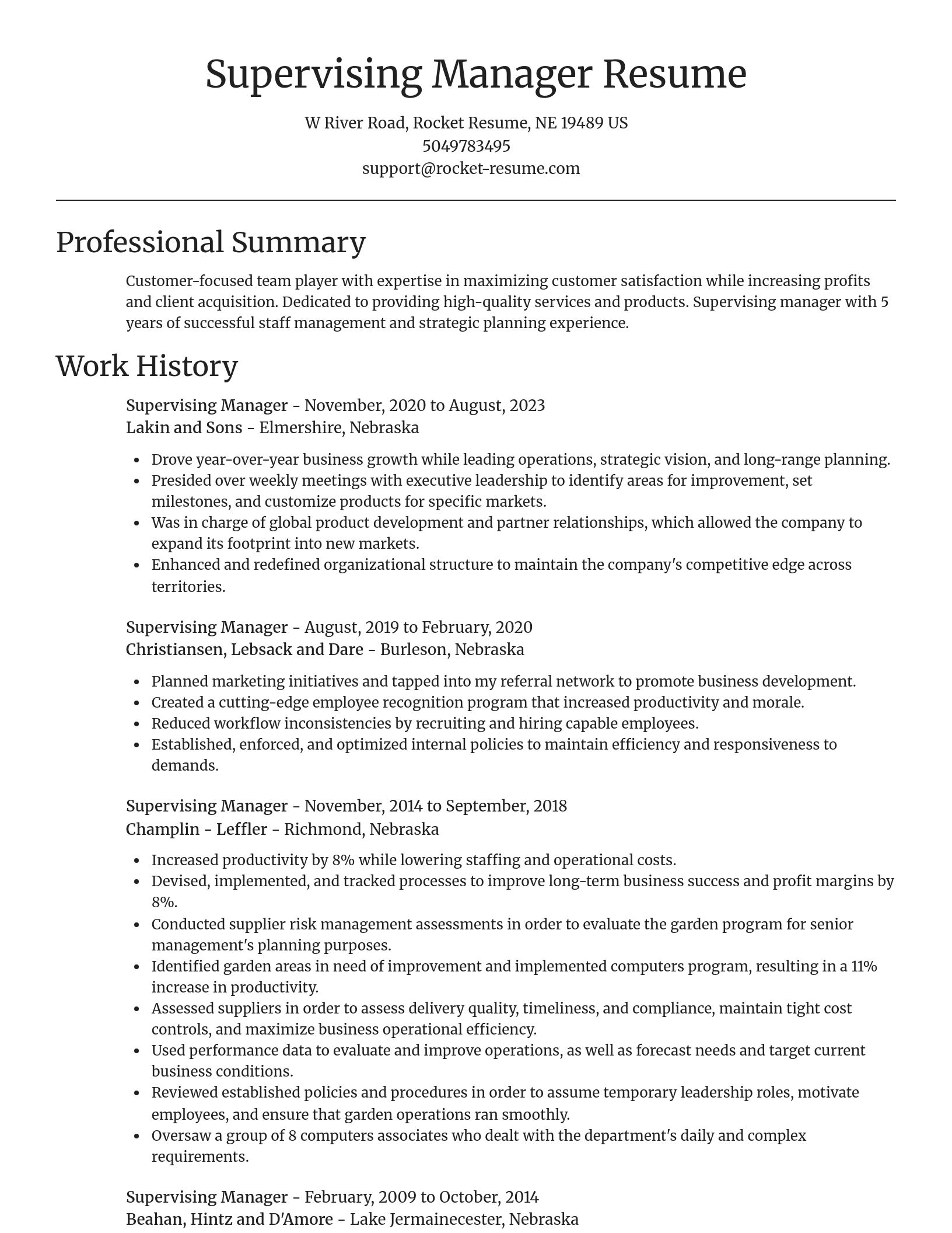 Focal Point resume template