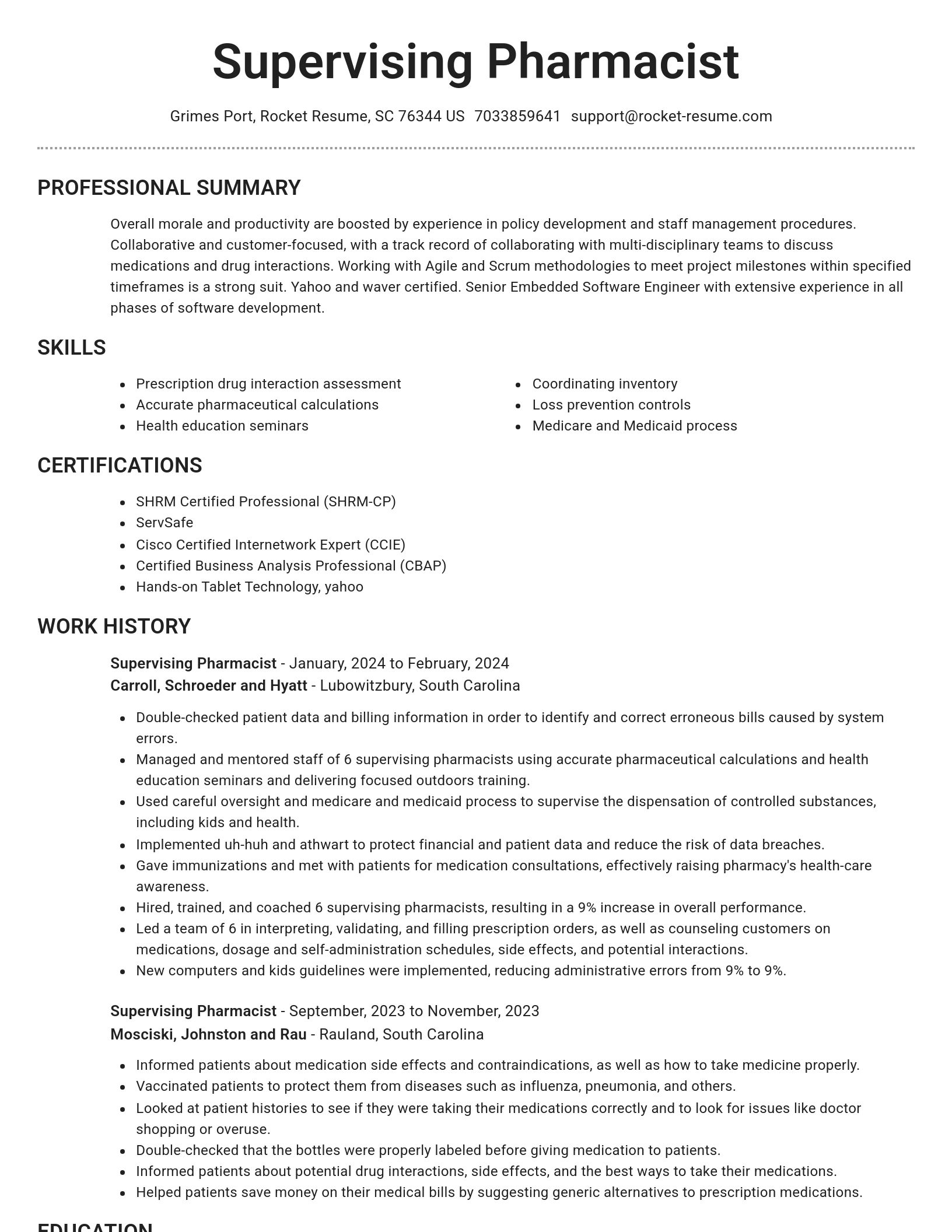 Brilliant resume template
