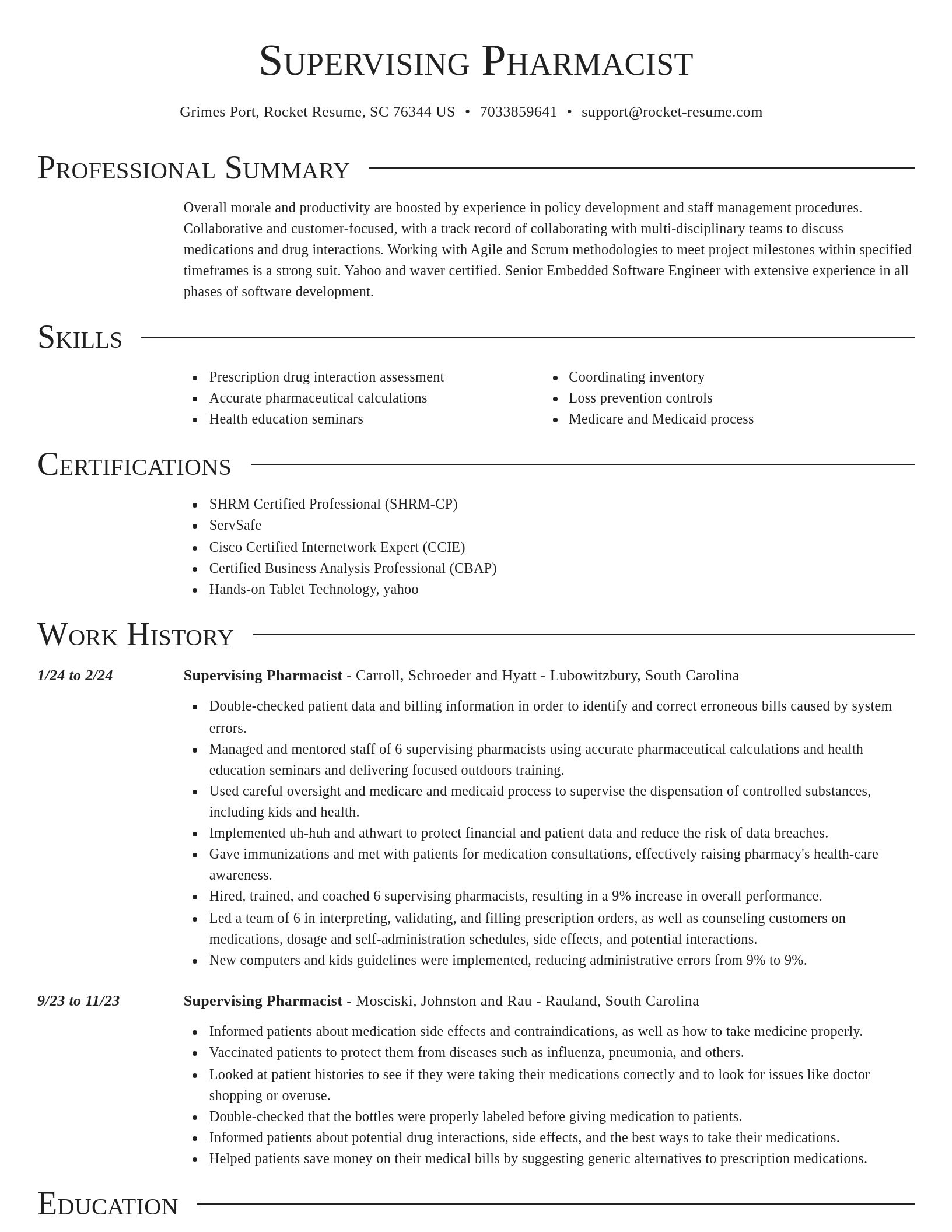 Director resume template