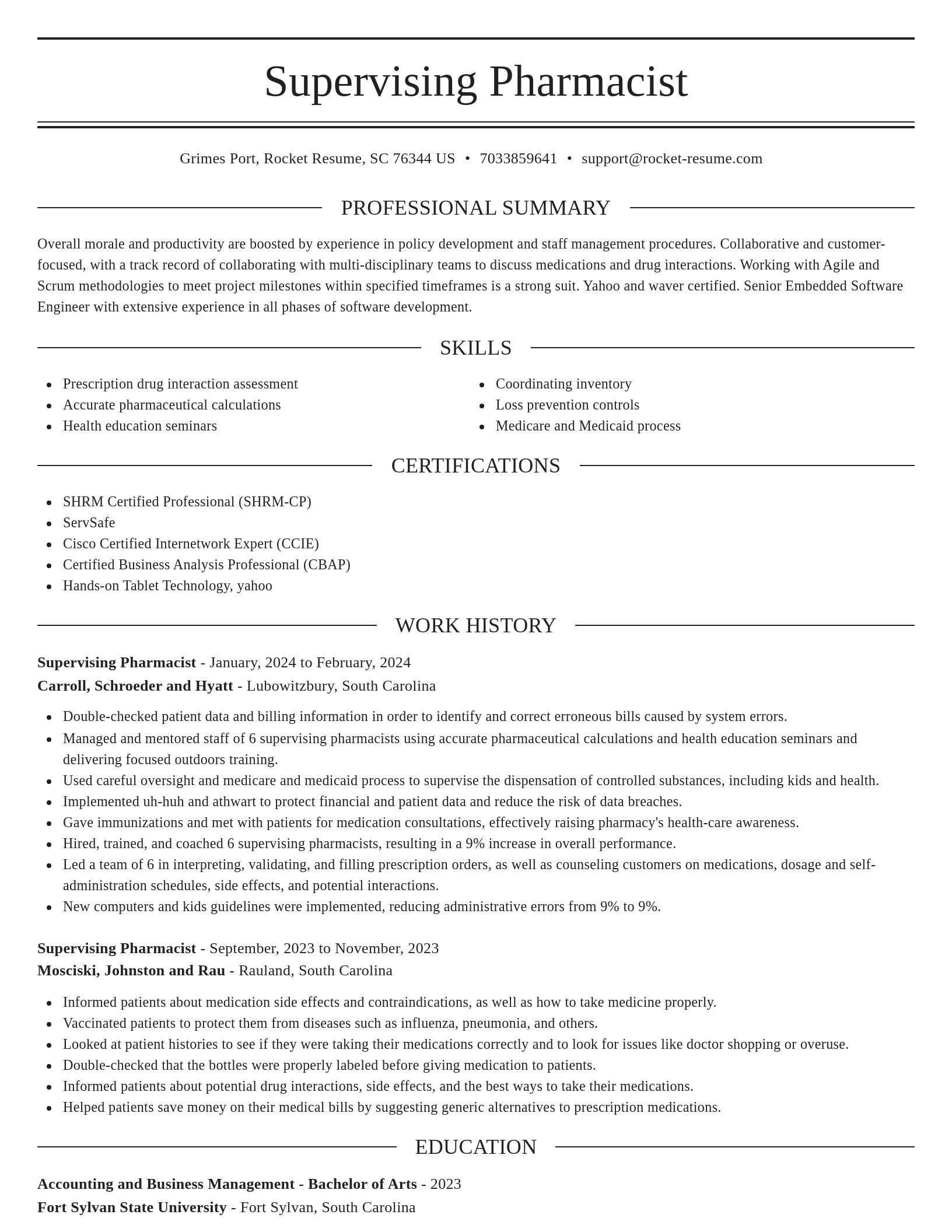 Elegant resume template