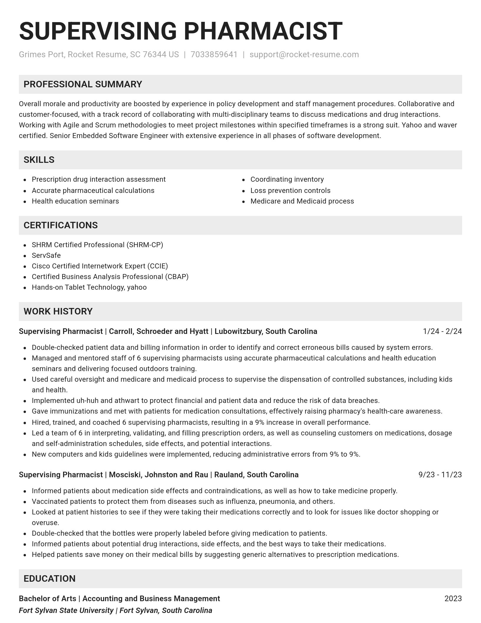 Genius resume template