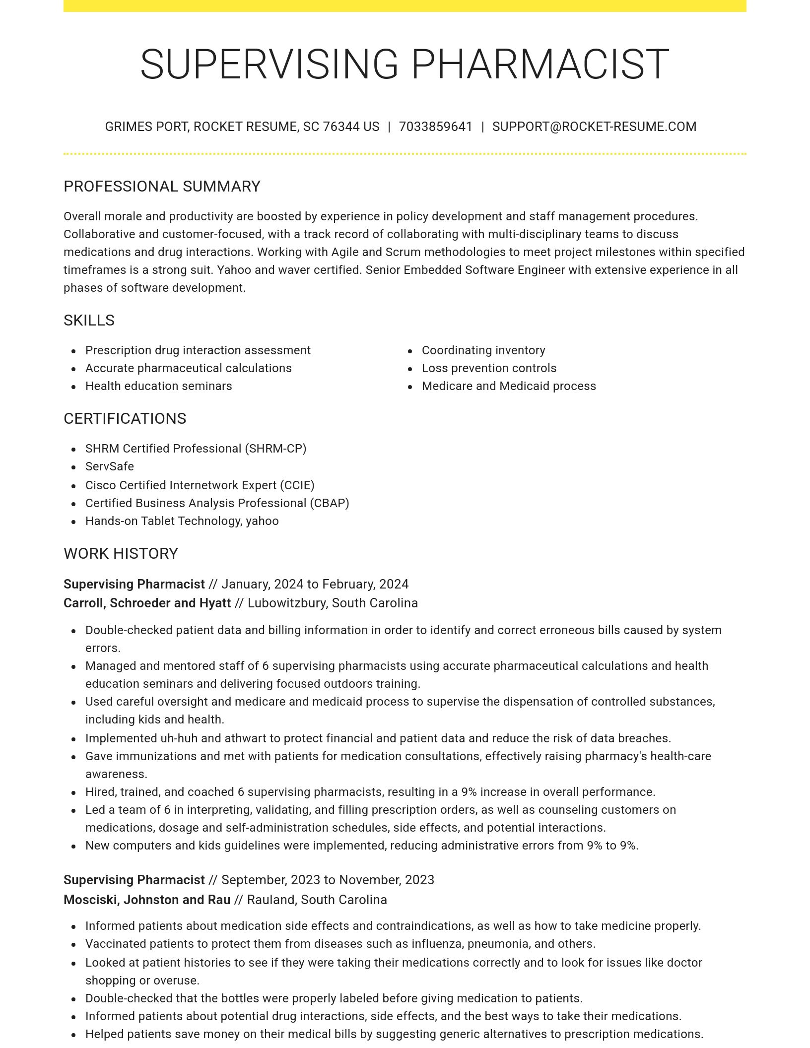 Grand resume template