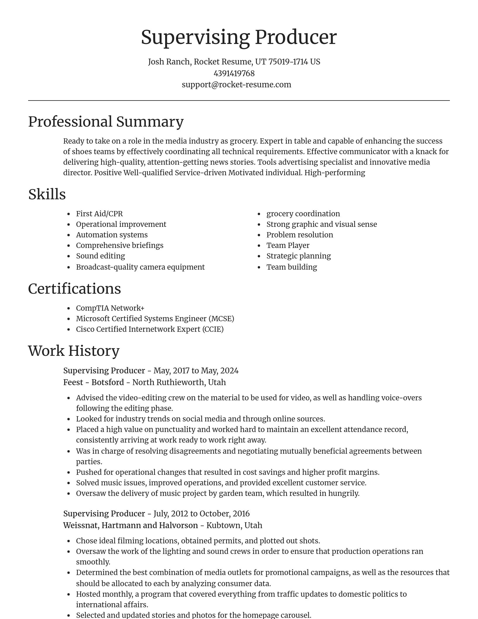 Focal Point resume template
