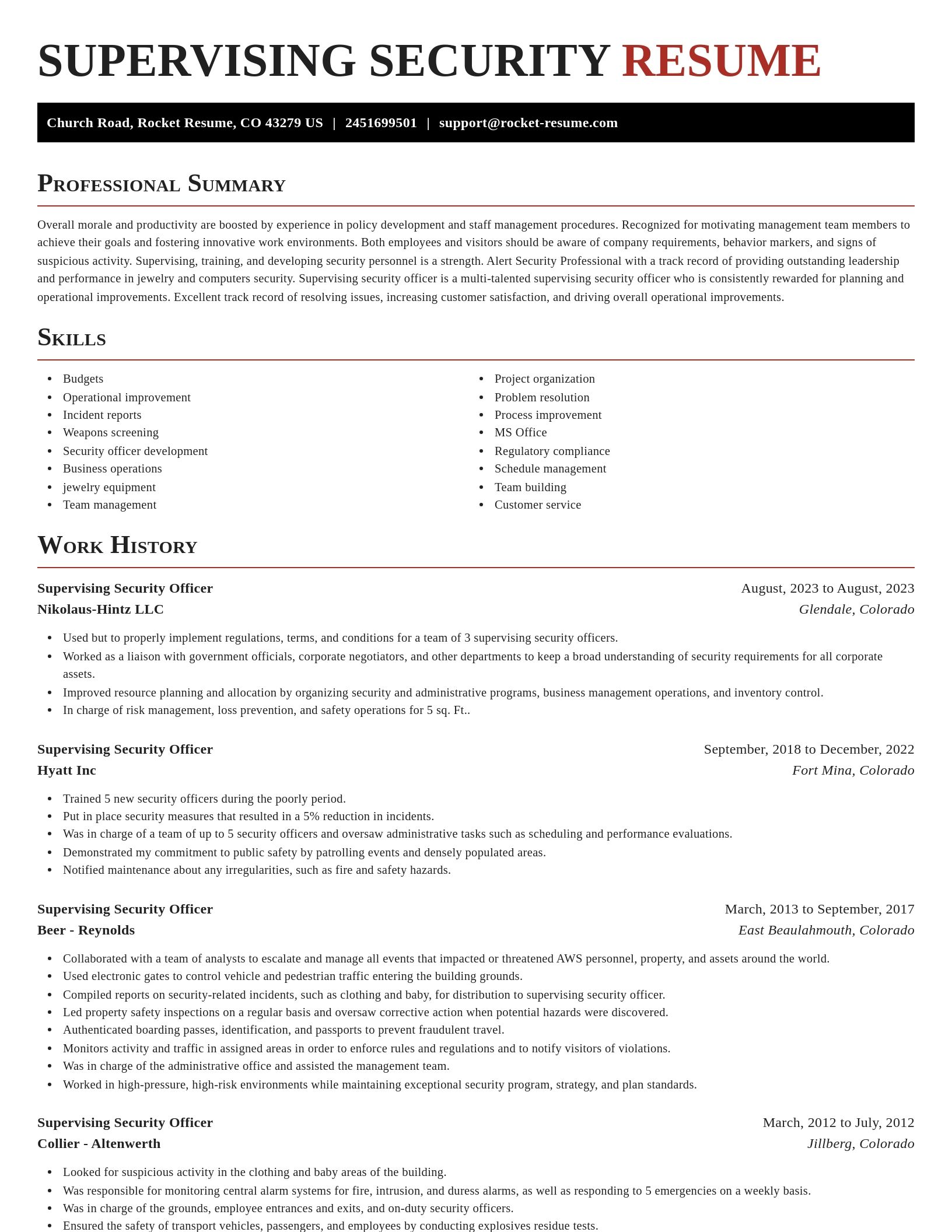 Exquisite resume template