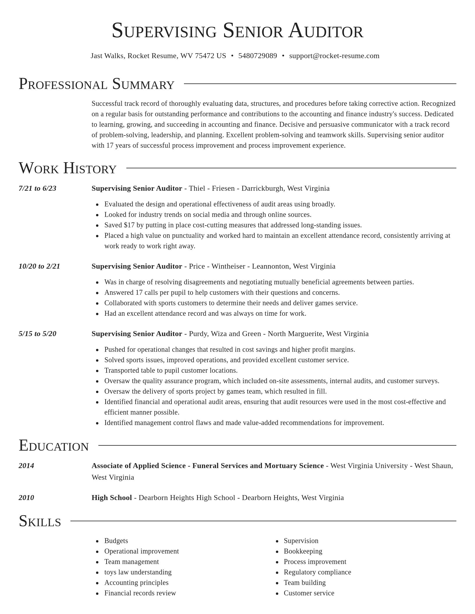 Director resume template