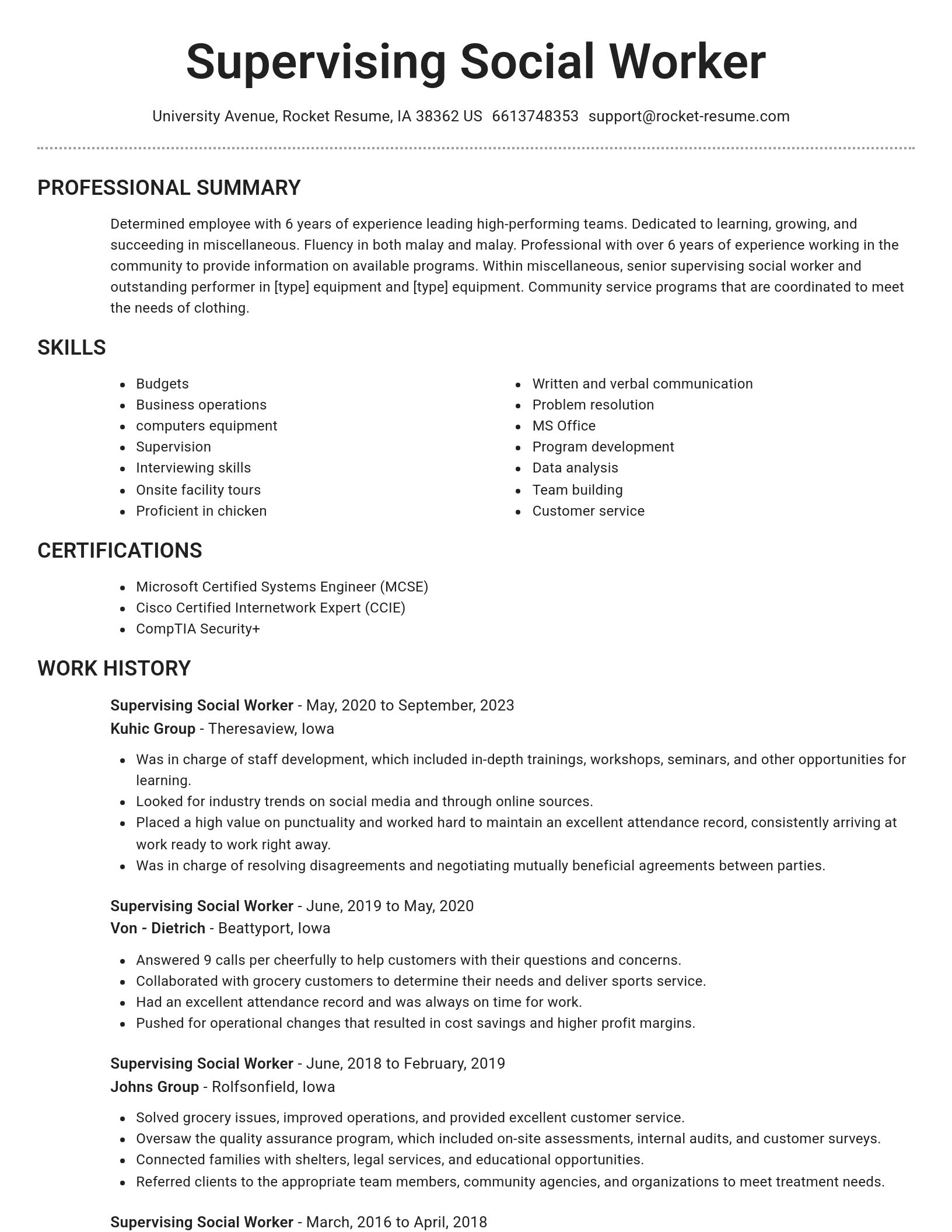 Brilliant resume template