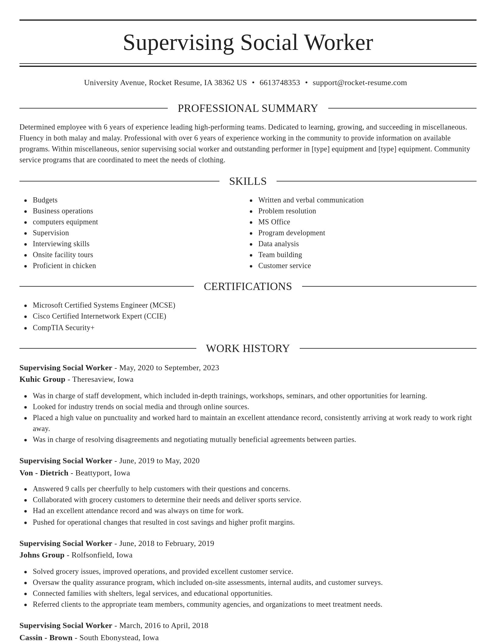 Elegant resume template