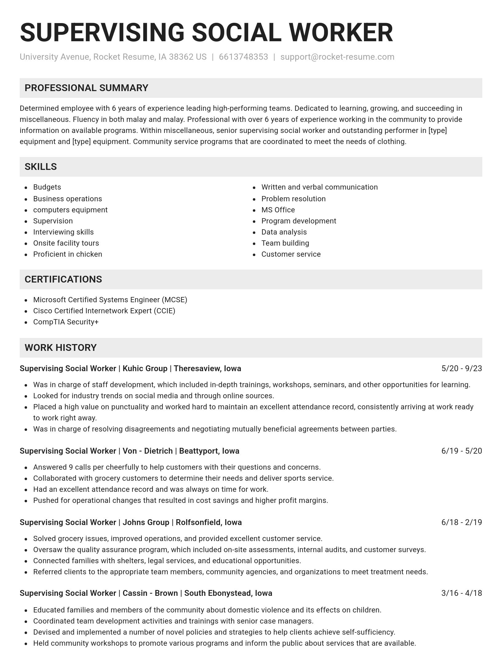 Genius resume template