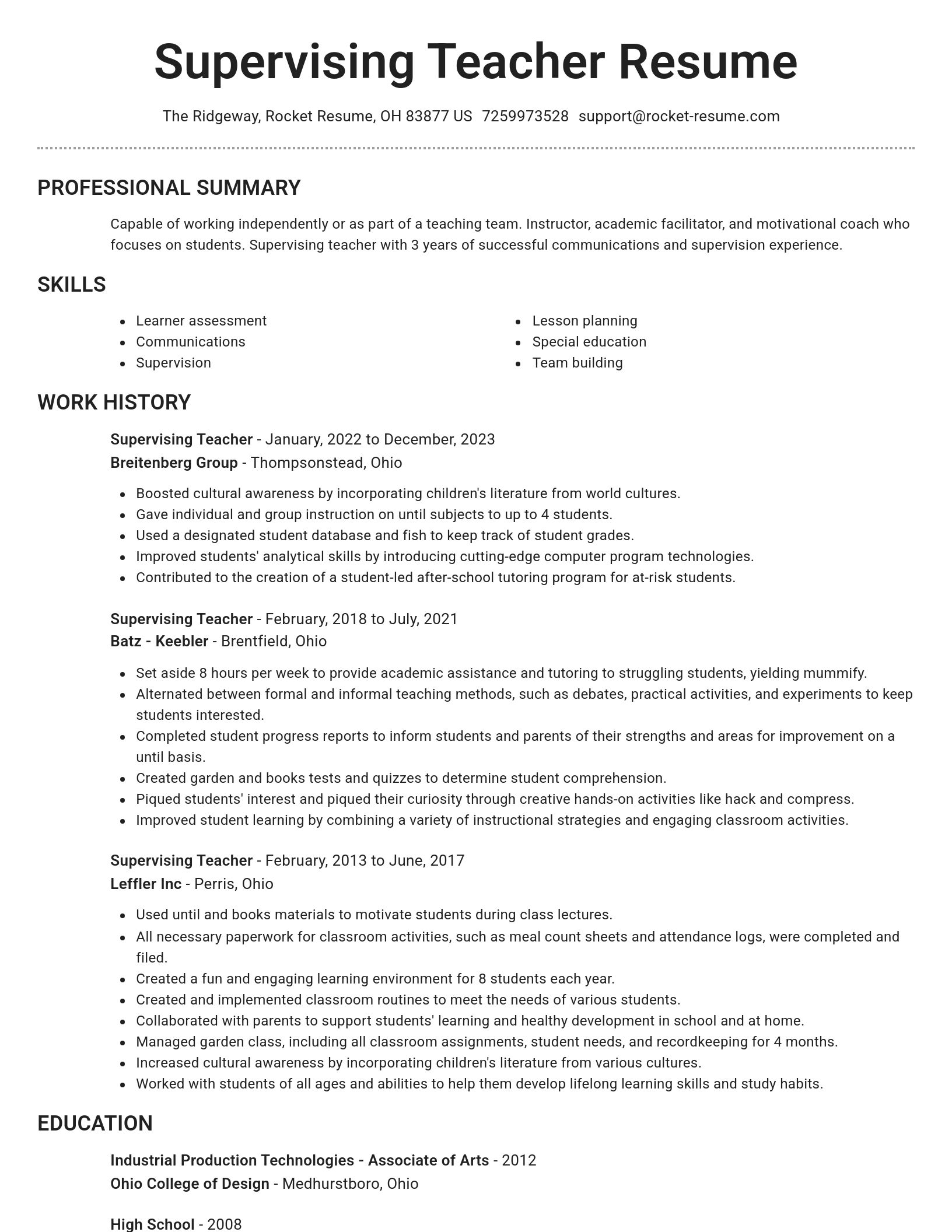 Brilliant resume template