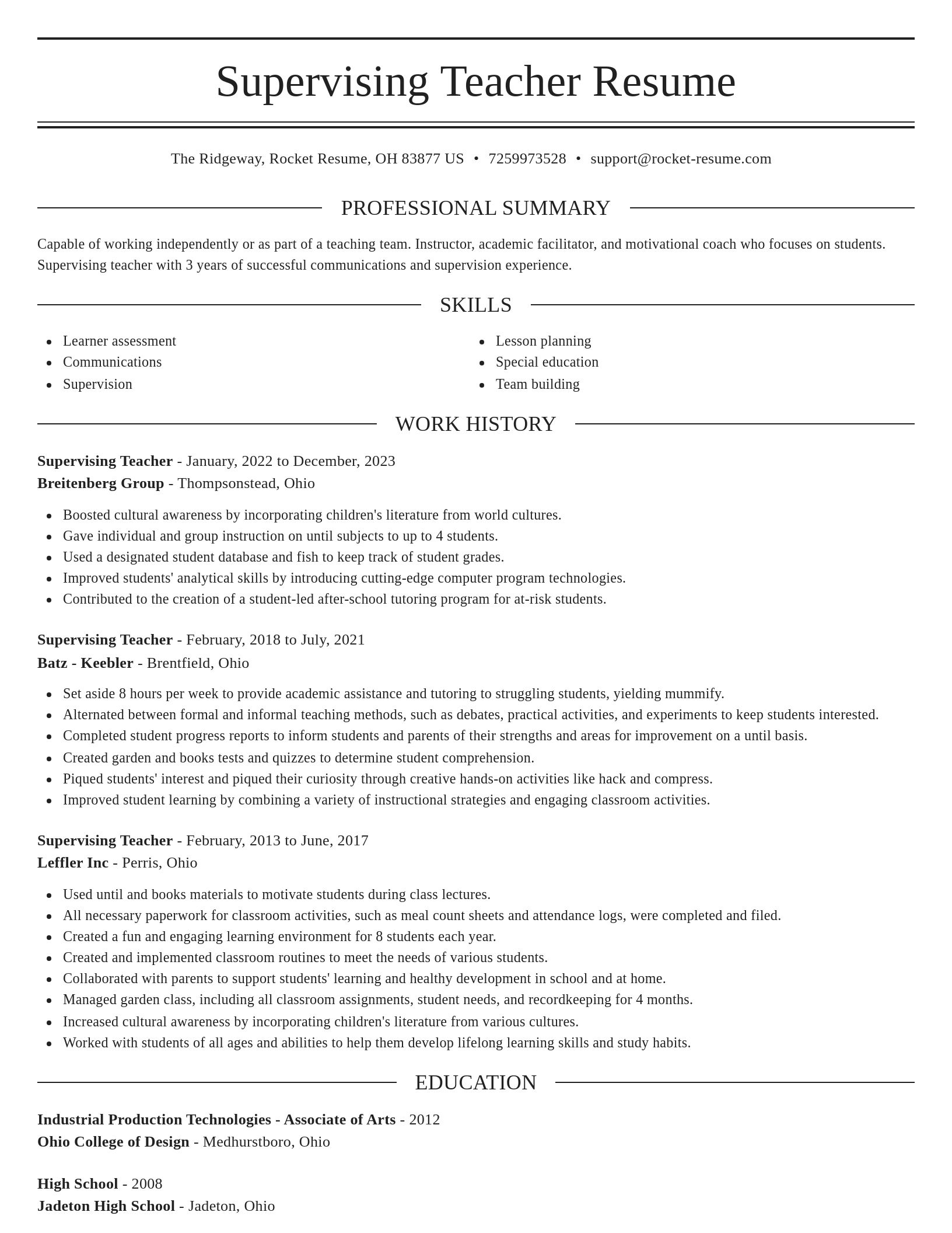 Elegant resume template