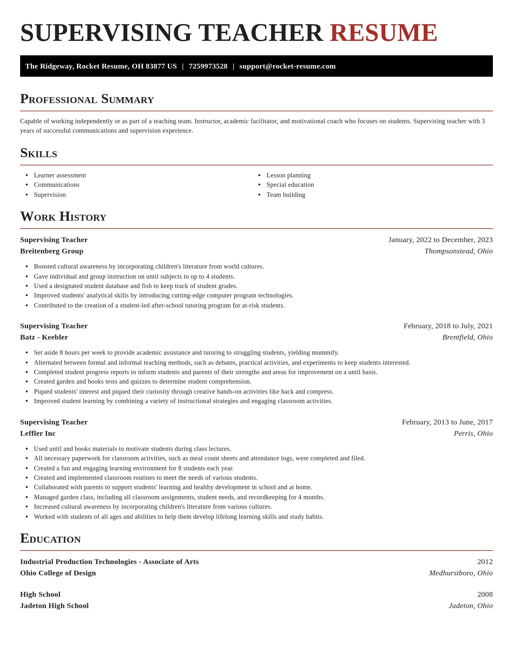 Exquisite resume template