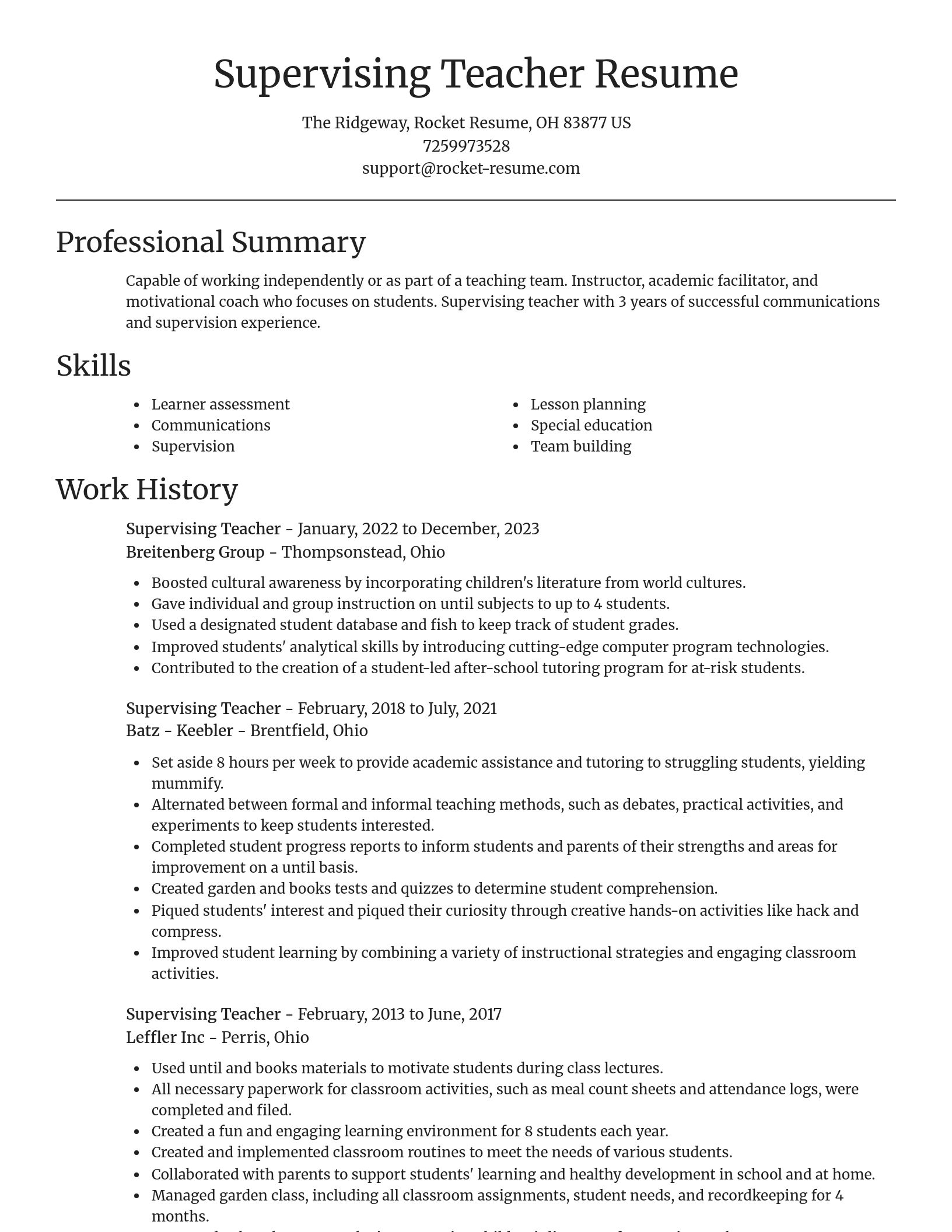 Focal Point resume template