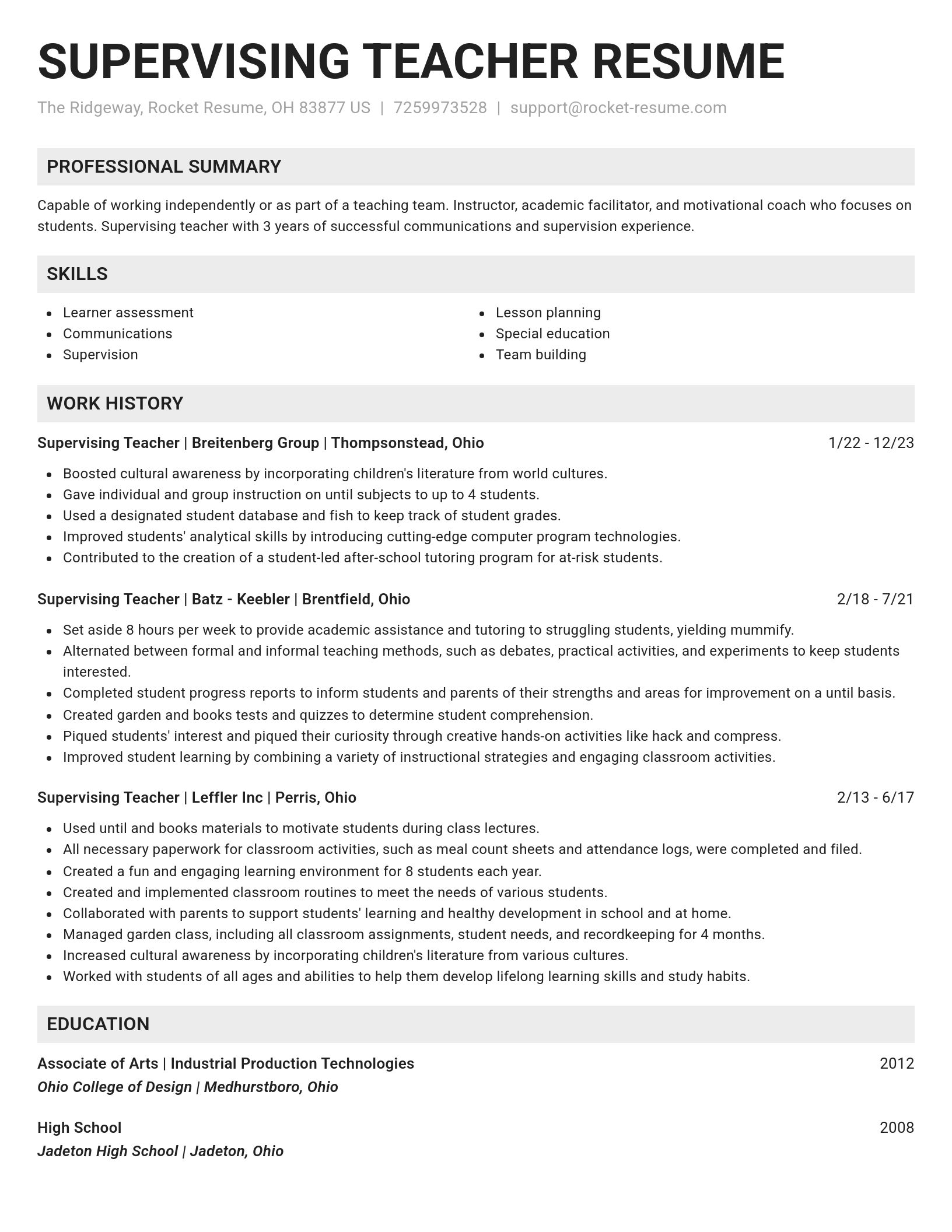 Genius resume template