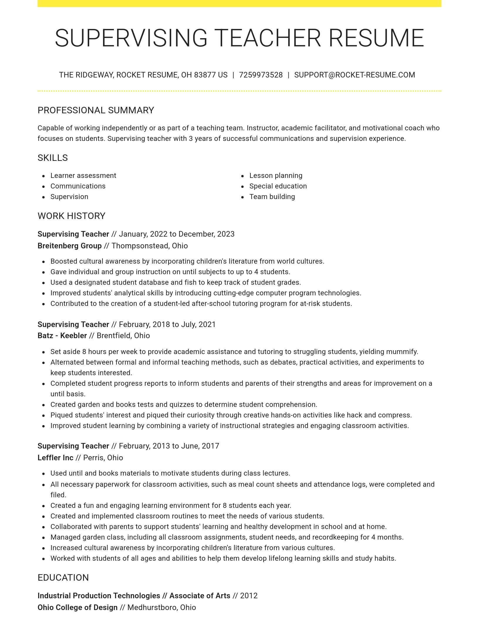 Grand resume template