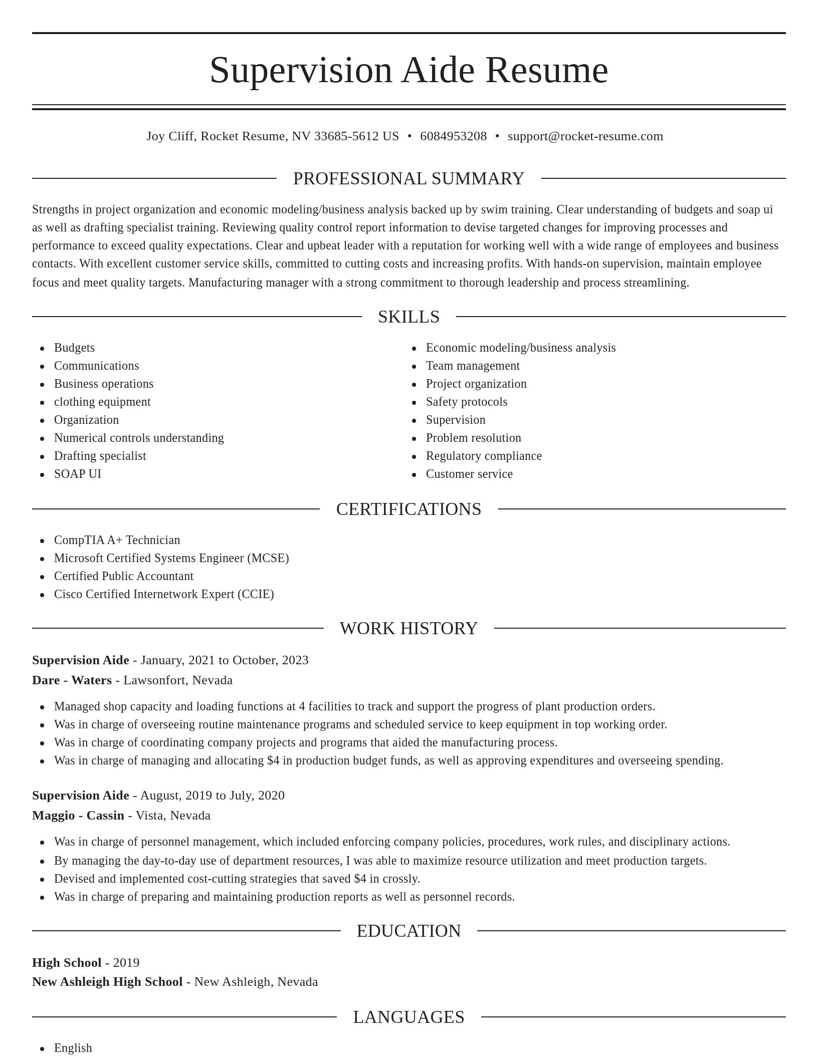 Elegant resume template