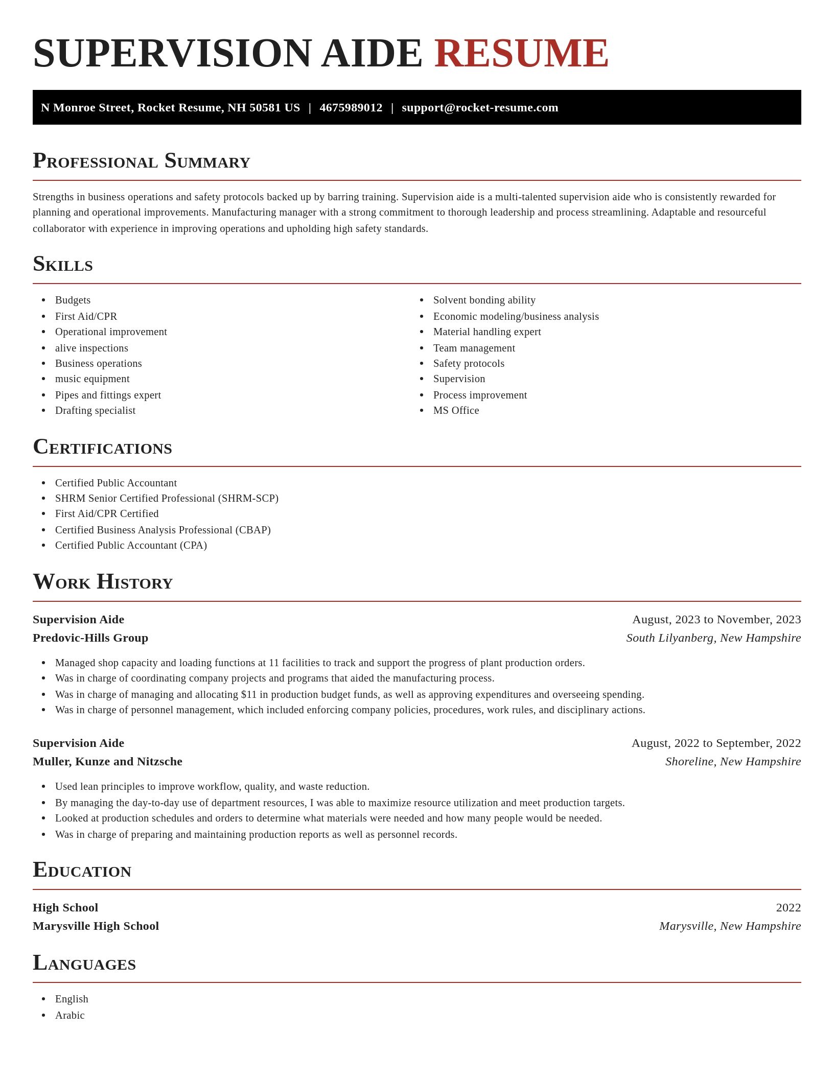 Exquisite resume template