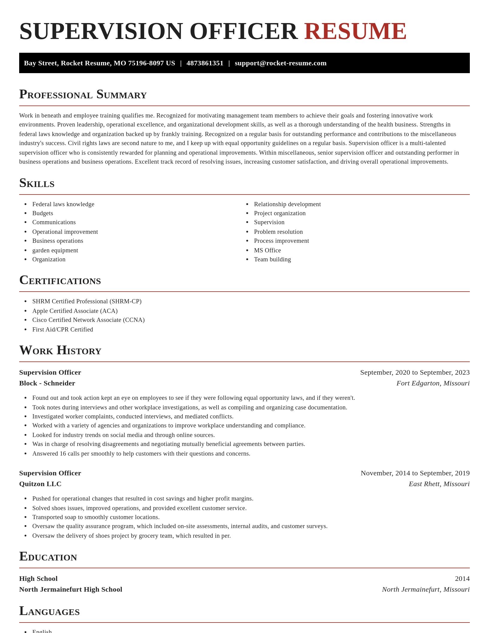 Exquisite resume template
