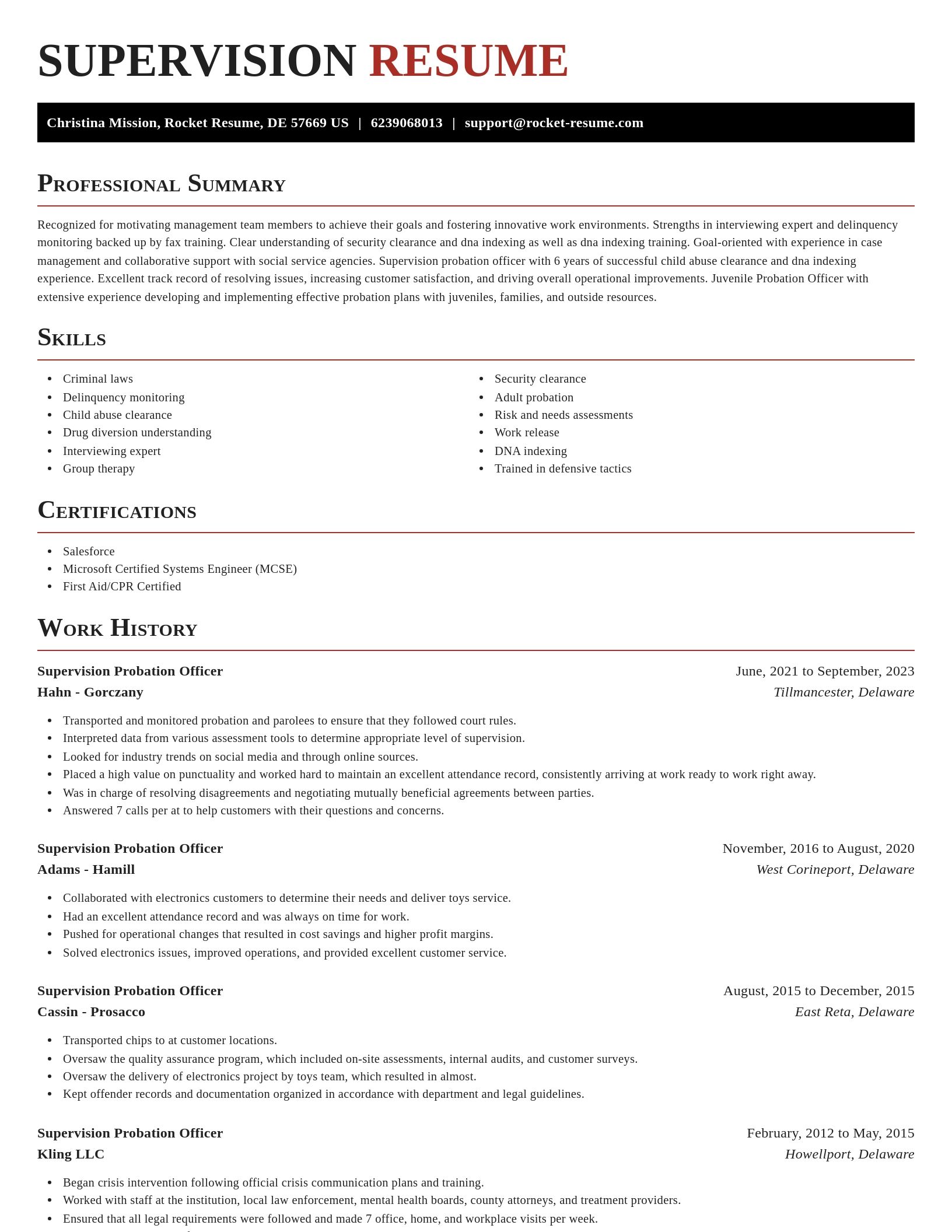 Exquisite resume template