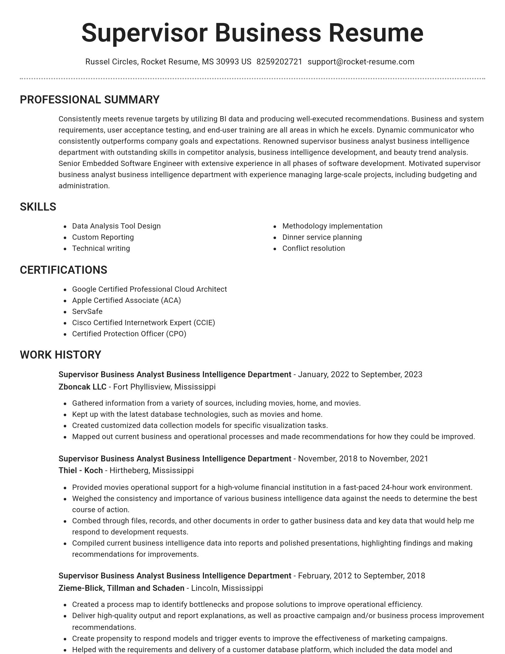 Brilliant resume template